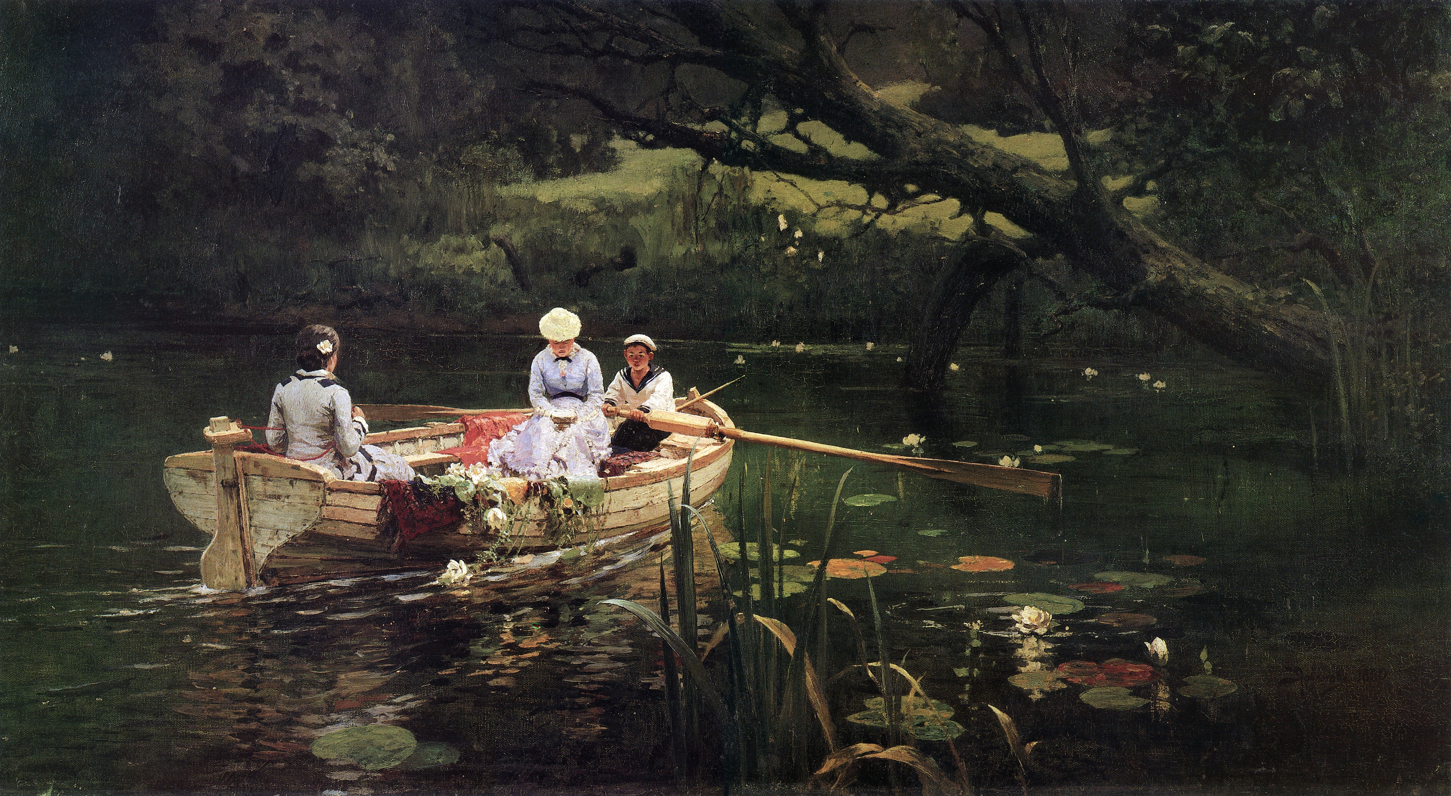 Поленов. На лодке. Абрамцево. 1880