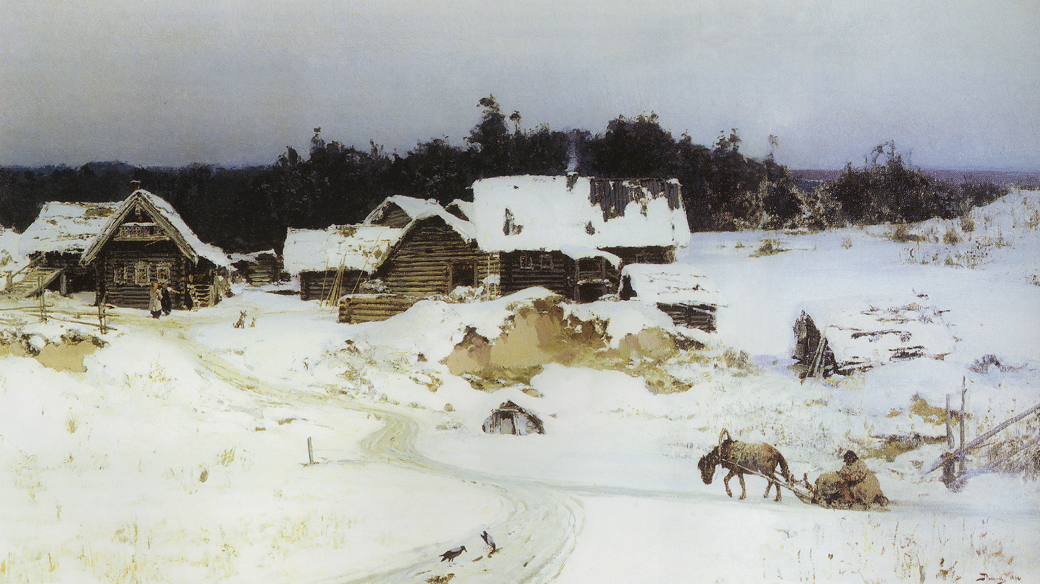 Поленов. Зима. Имоченцы. 1880
