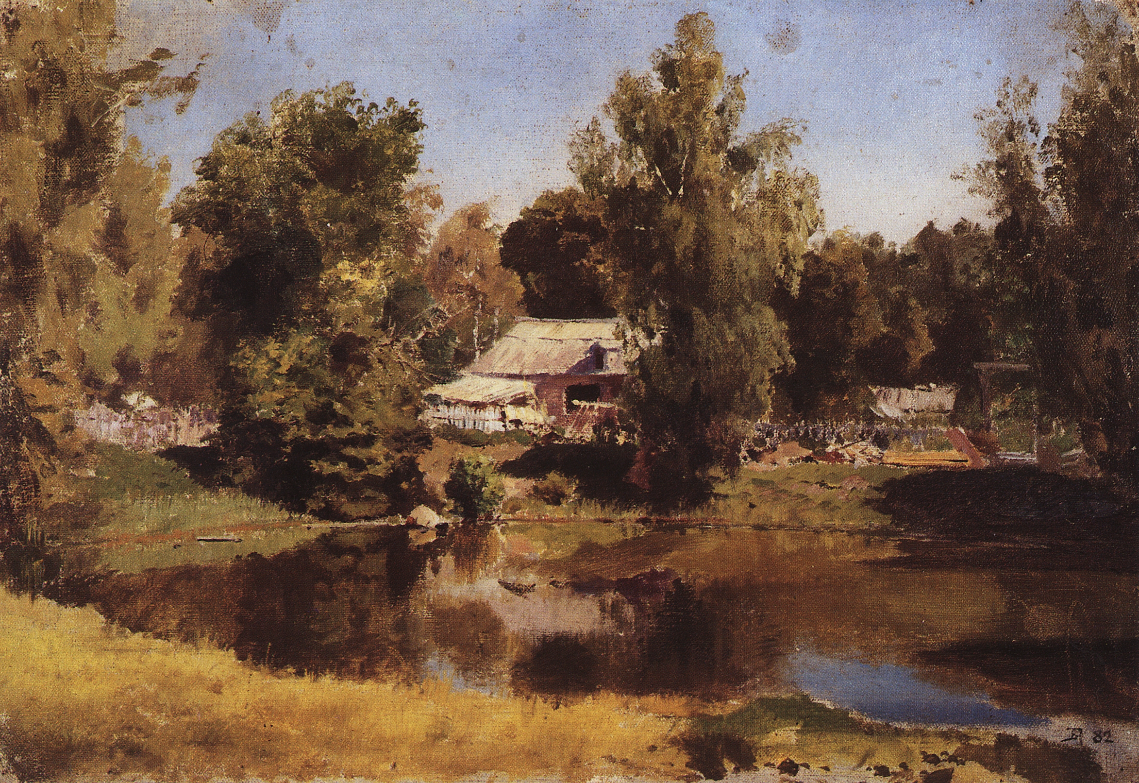 Поленов. Верхний пруд в Абрамцеве. 1882