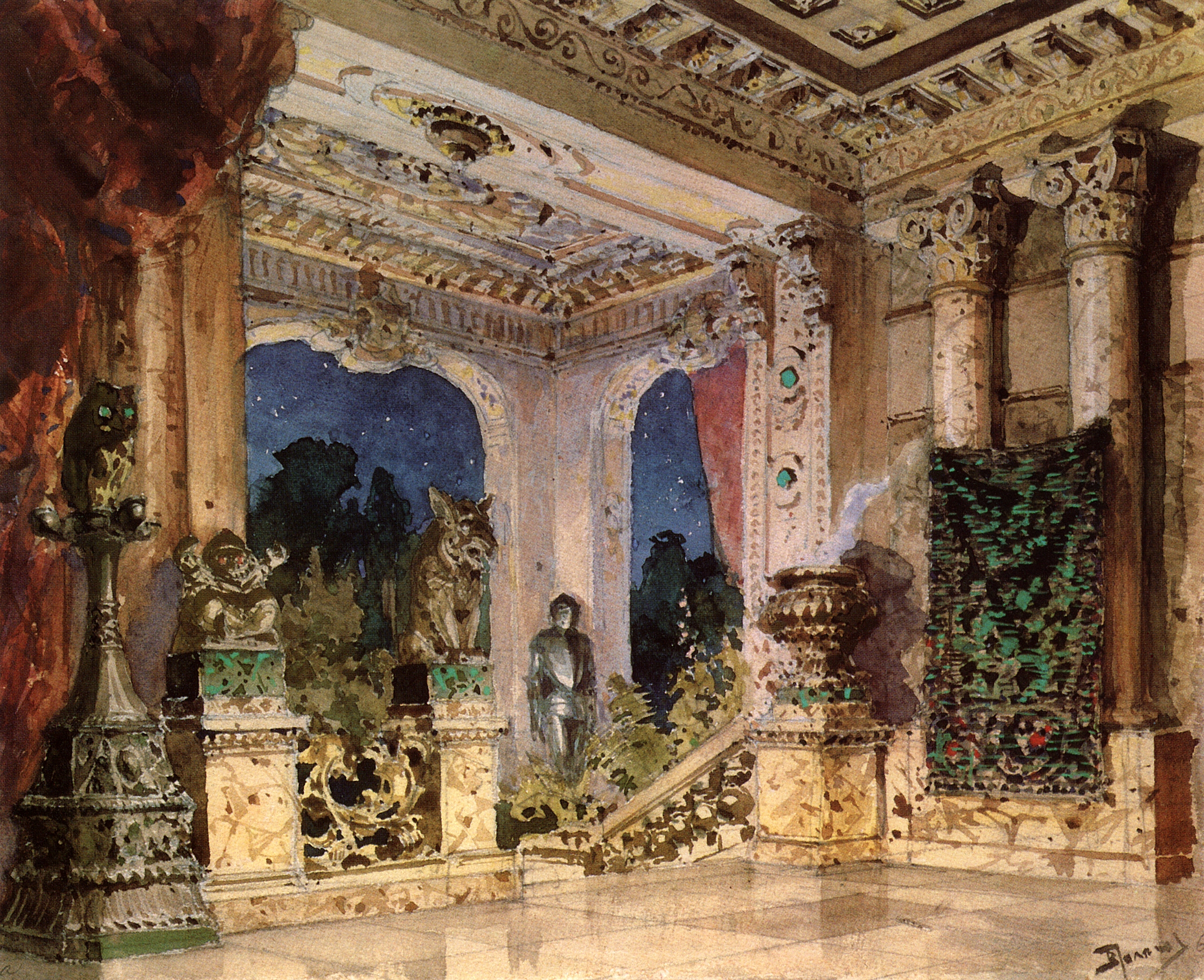 Поленов. Зал в волшебном замке. 1882-1883