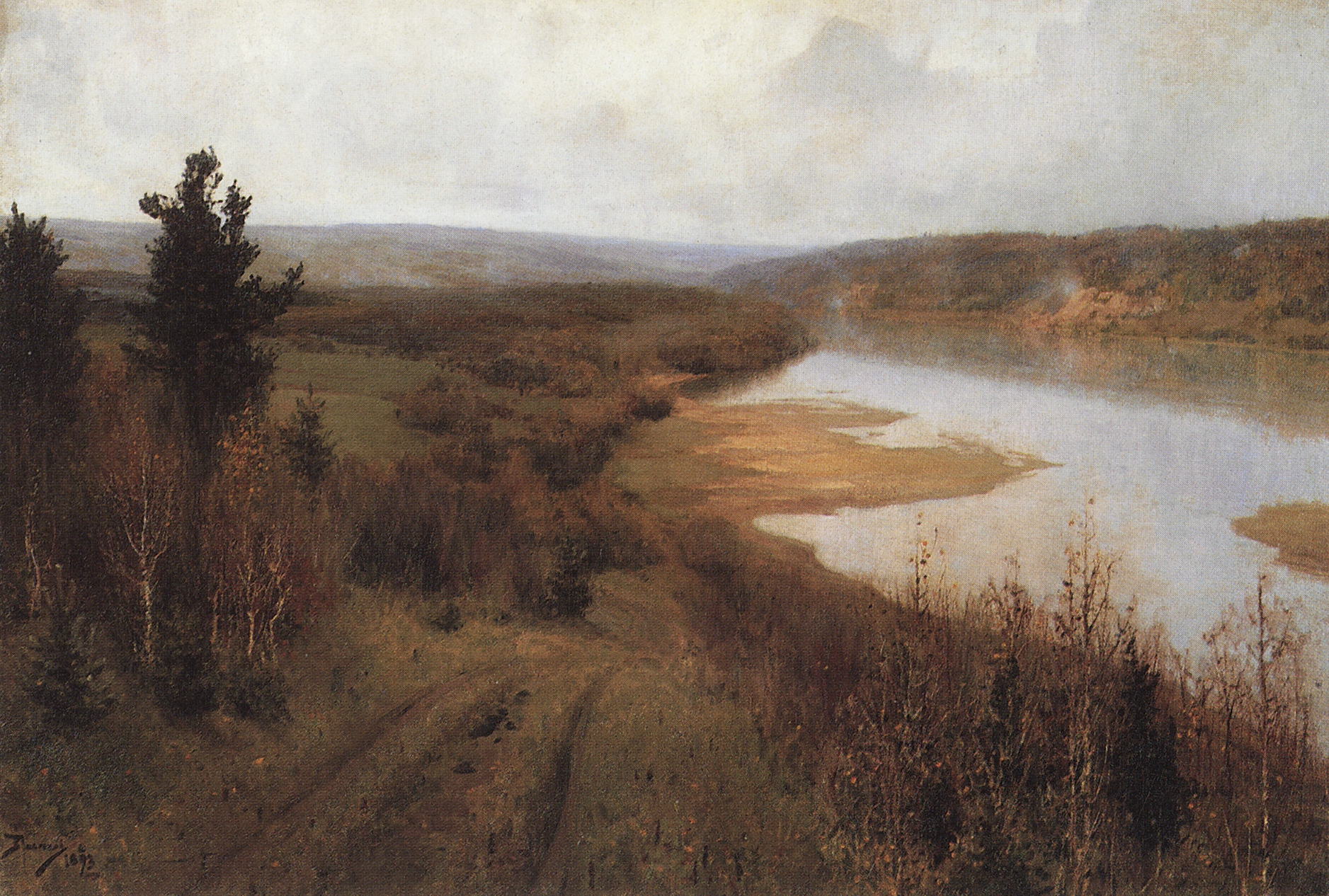 Поленов. Стынет. Осень на Оке близ Тарусы. 1893