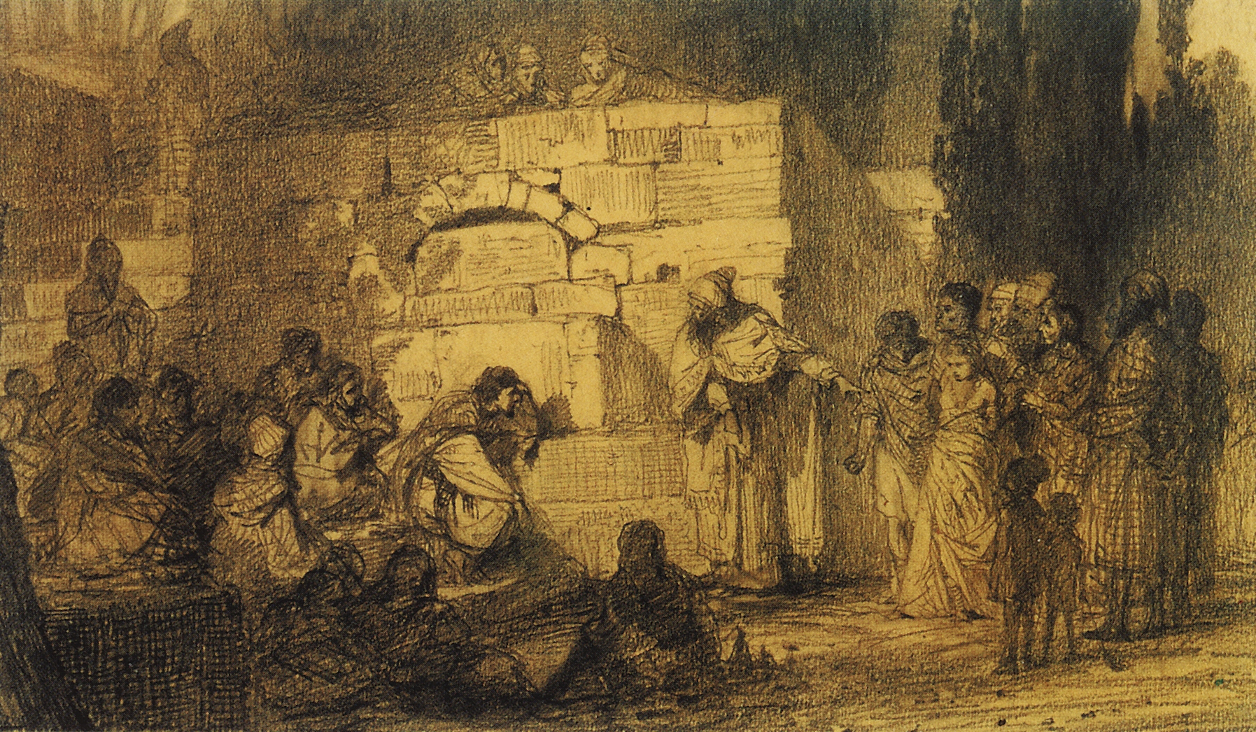 Поленов. Христос и грешница. 1873