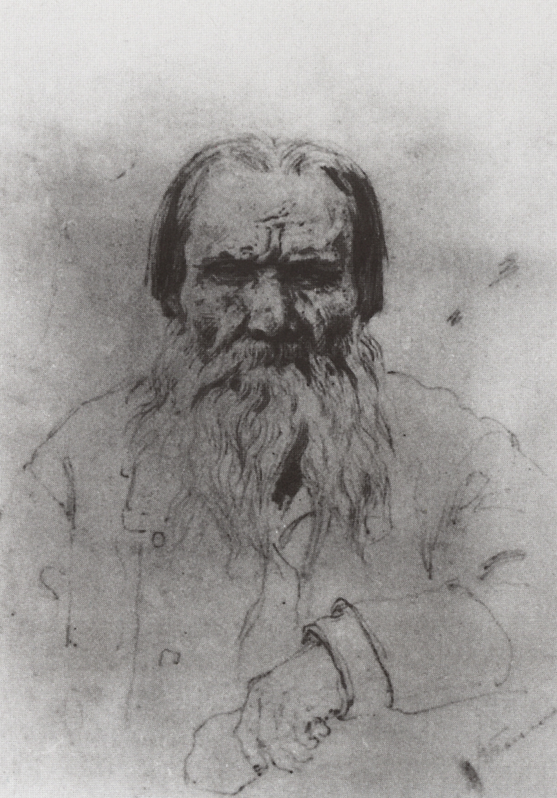 Поленов. Сказитель Василий Петрович Щеголенок (Щеголенков). 1879
