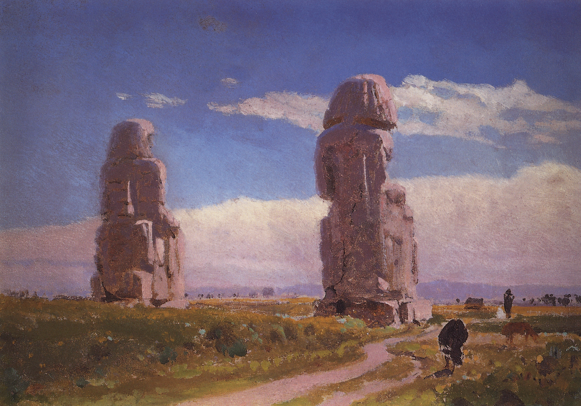 Поленов. Колоссы Мемнона (Статуя Аменхотепа III)