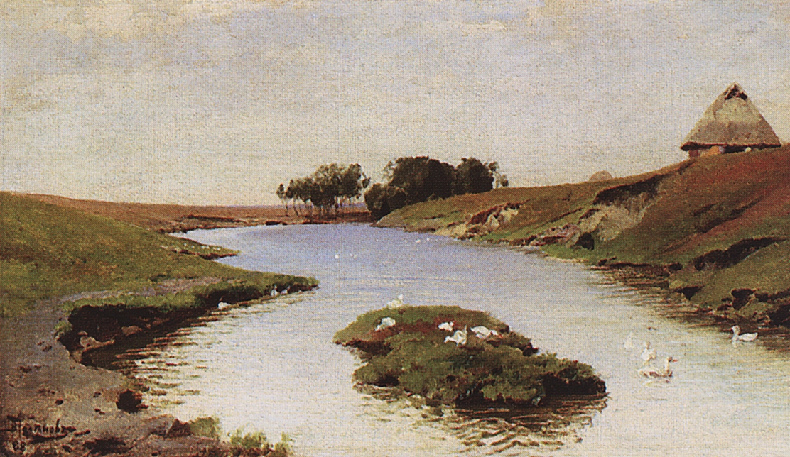 Поленов. Пейзаж с рекой. 1888