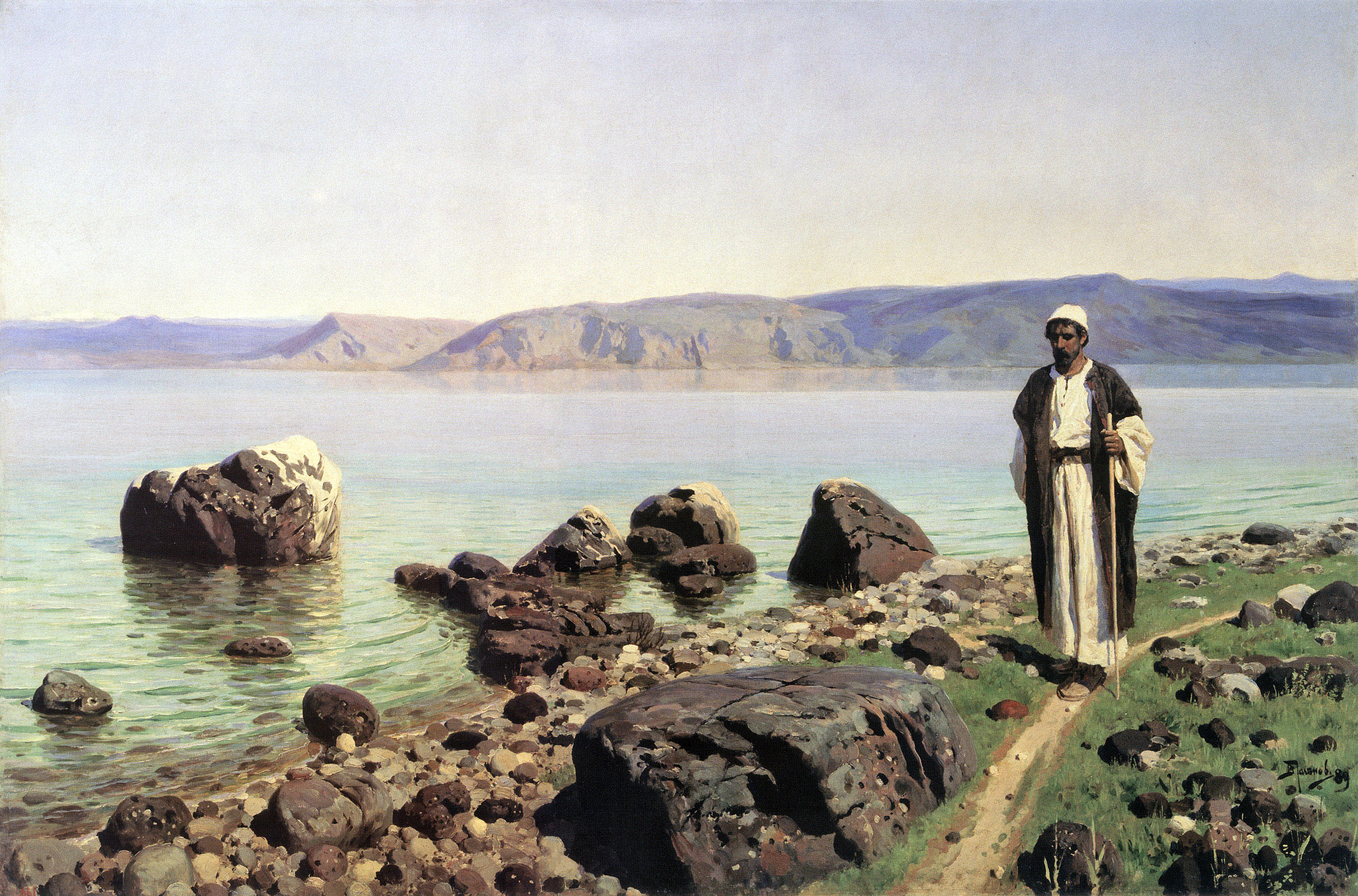 Поленов. На Тивериадском (Генисаретском) озере. 1889