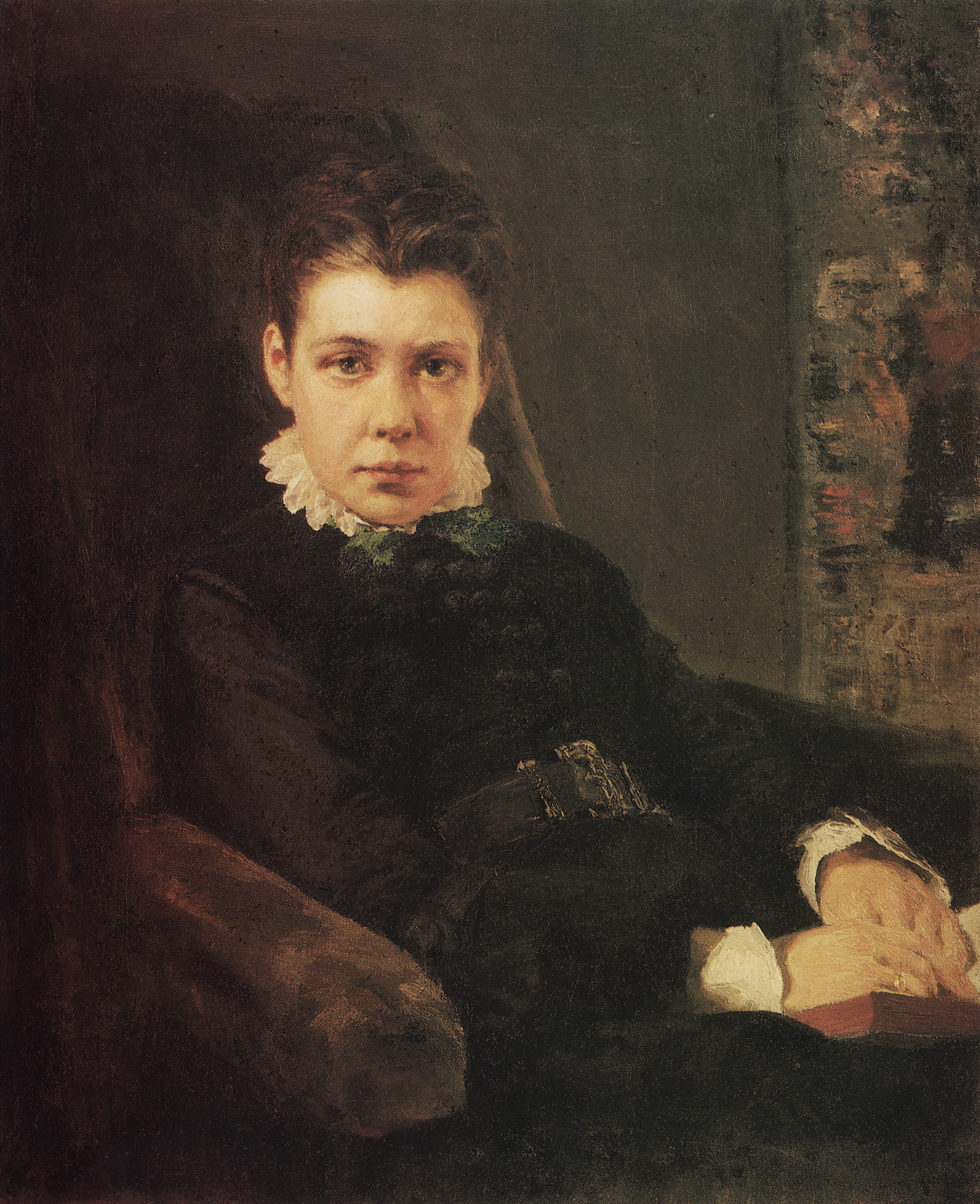 Поленов. Портрет В.Д.Хрущевой, сестры художника. 1874