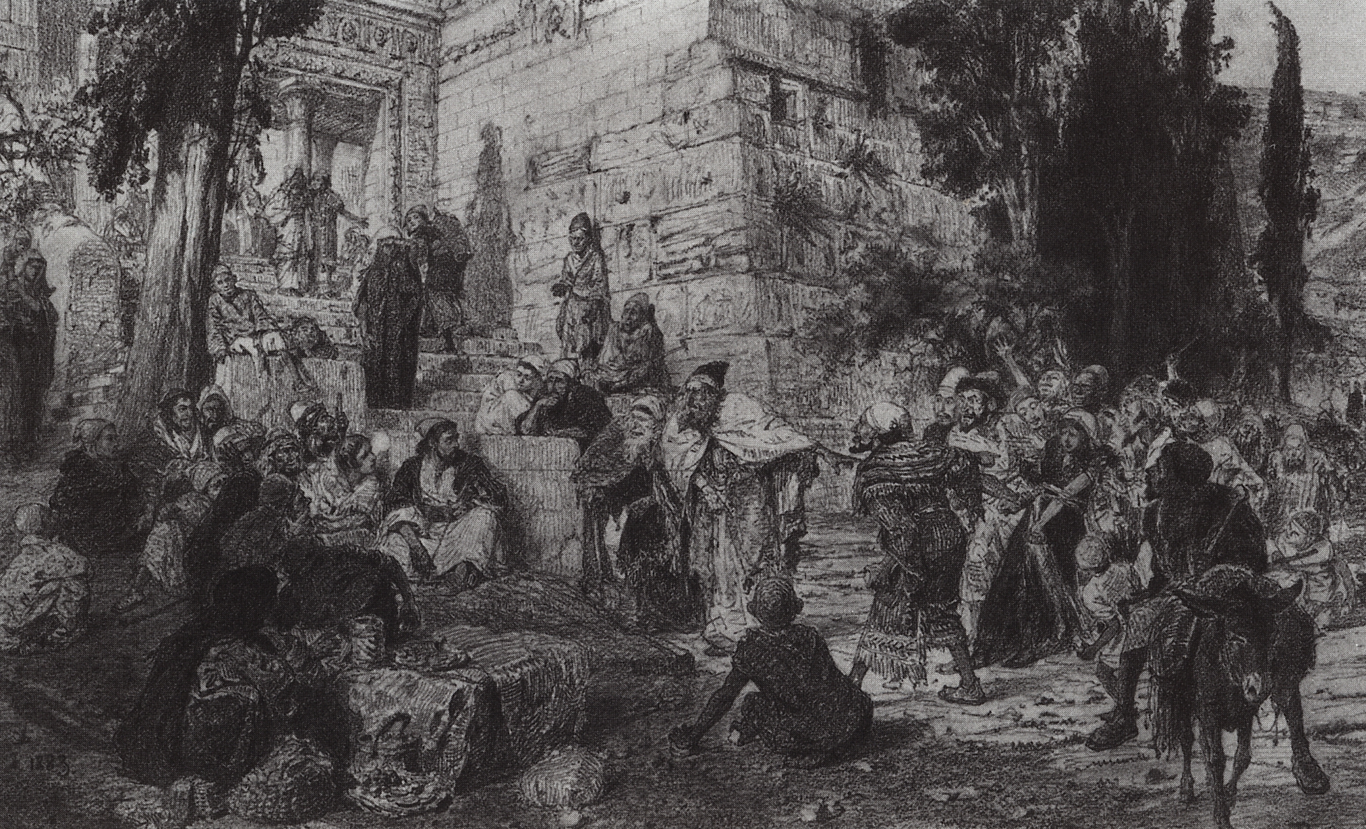 Поленов. Христос и грешница. 1883