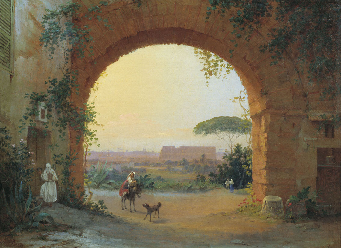 Раев. Итальянский пейзаж в окрестностях Рима. 1844