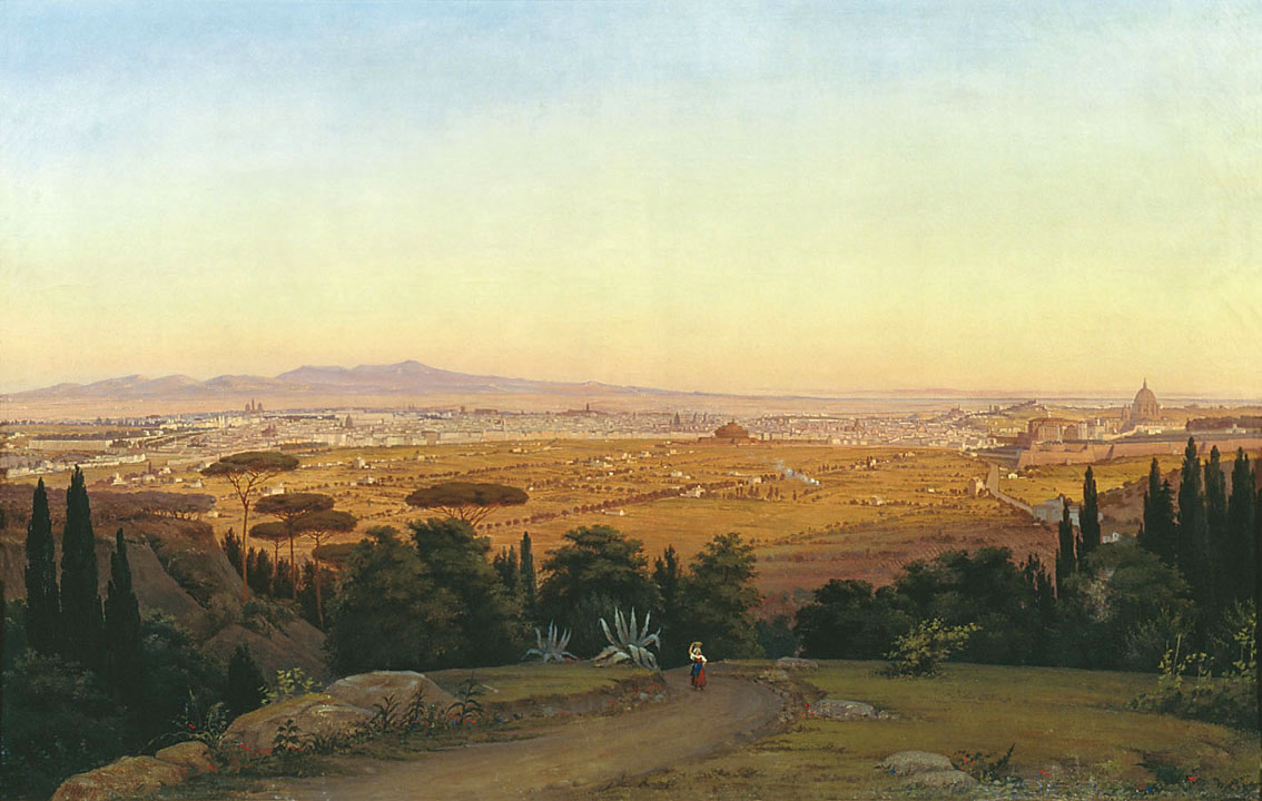Раев. Вид Рима с горы Марио. 1853