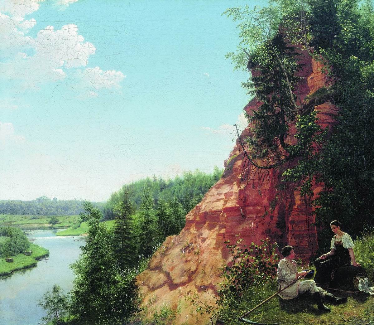 Тыранов. Вид на реке Тосно близ села Никольского. 1827