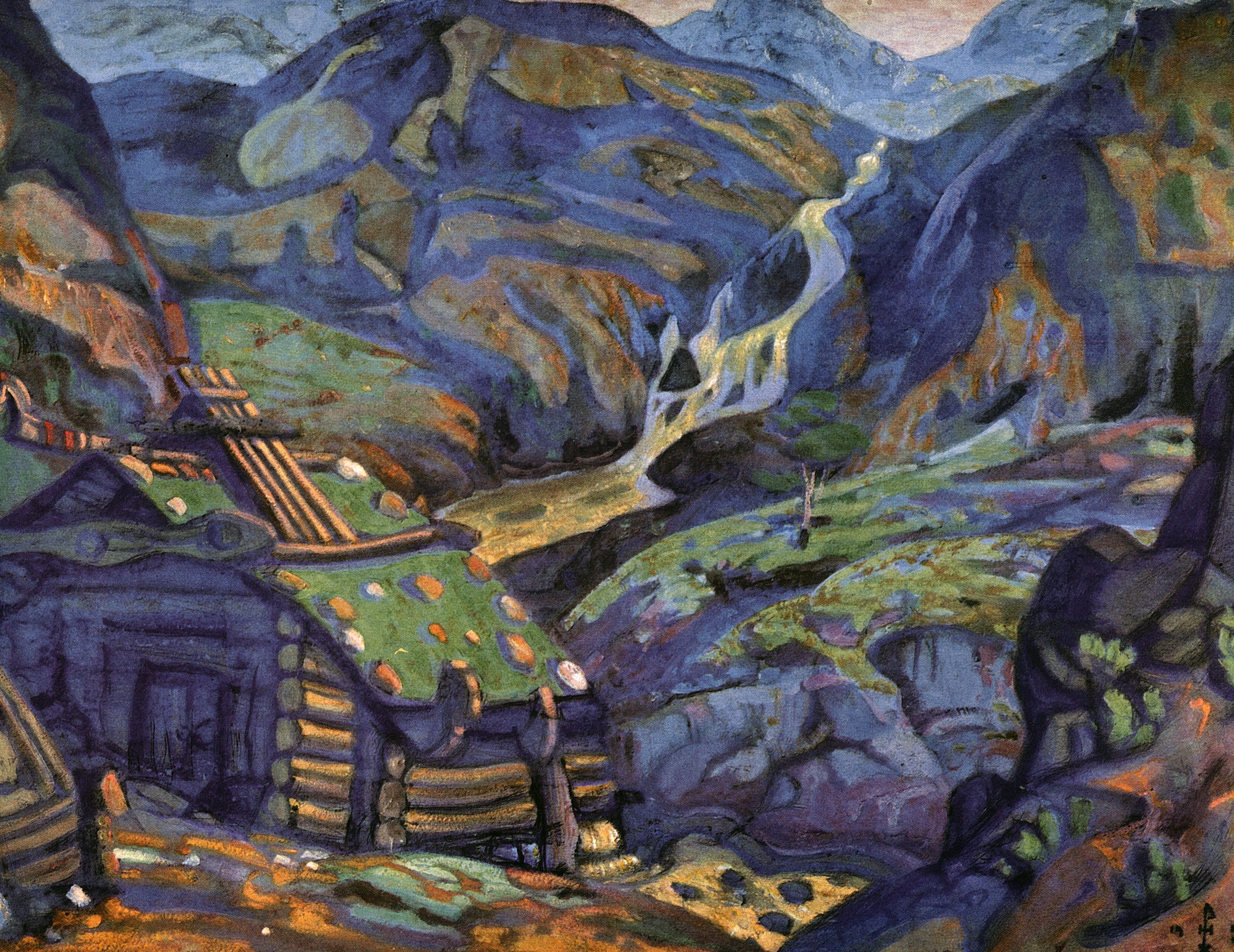 Рерих Н.. Мельница в горах. 1912