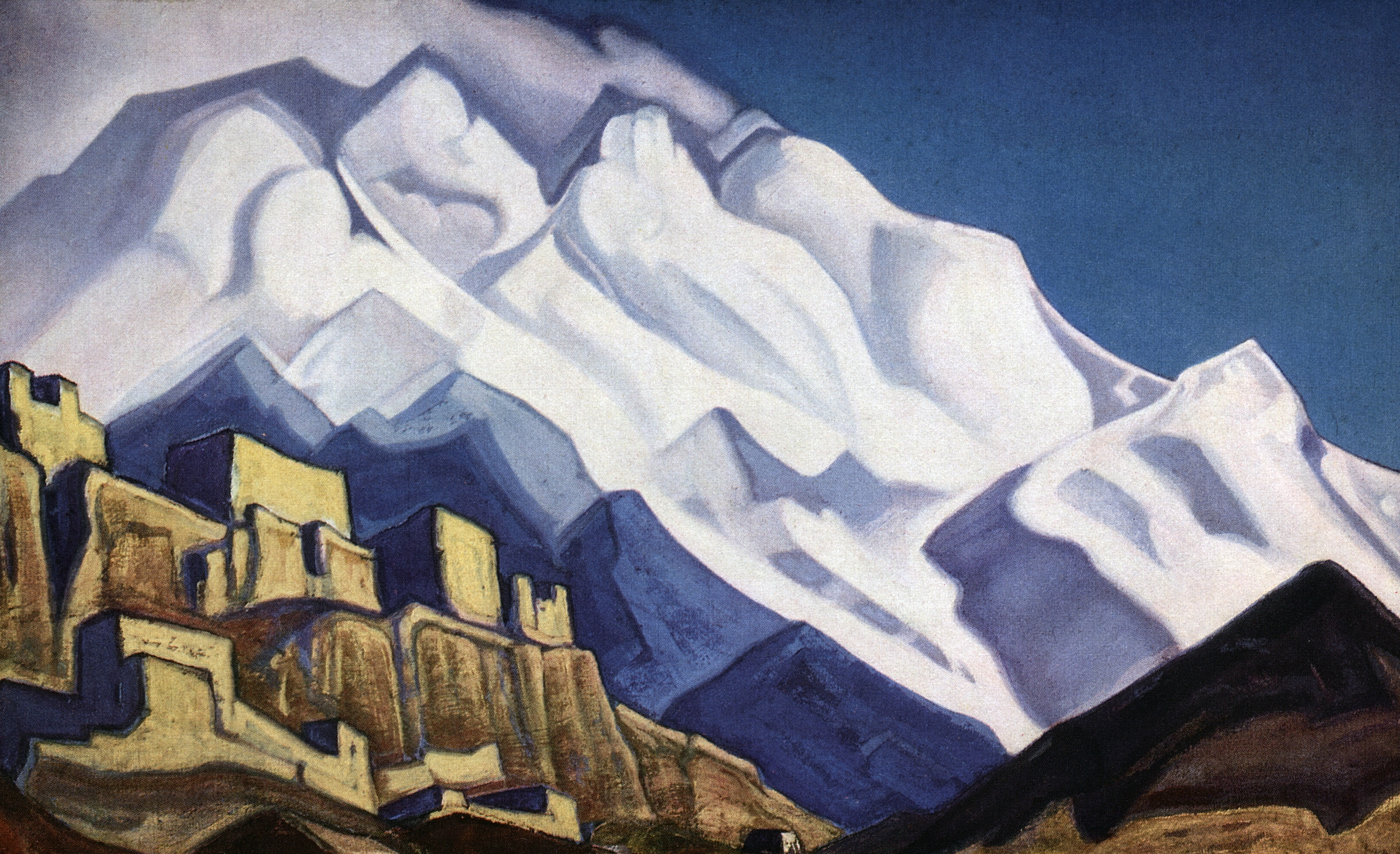 Рерих Н.. Тибет. Монастырь в горах. 1940