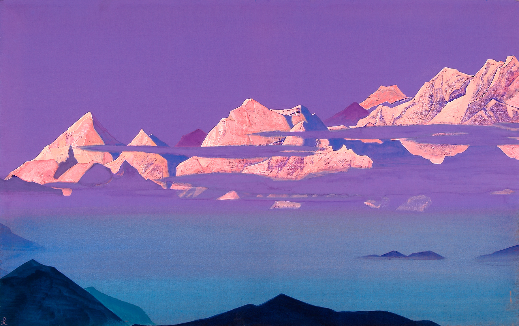 Рерих Н.. Гималаи. Розовые горы. 1933