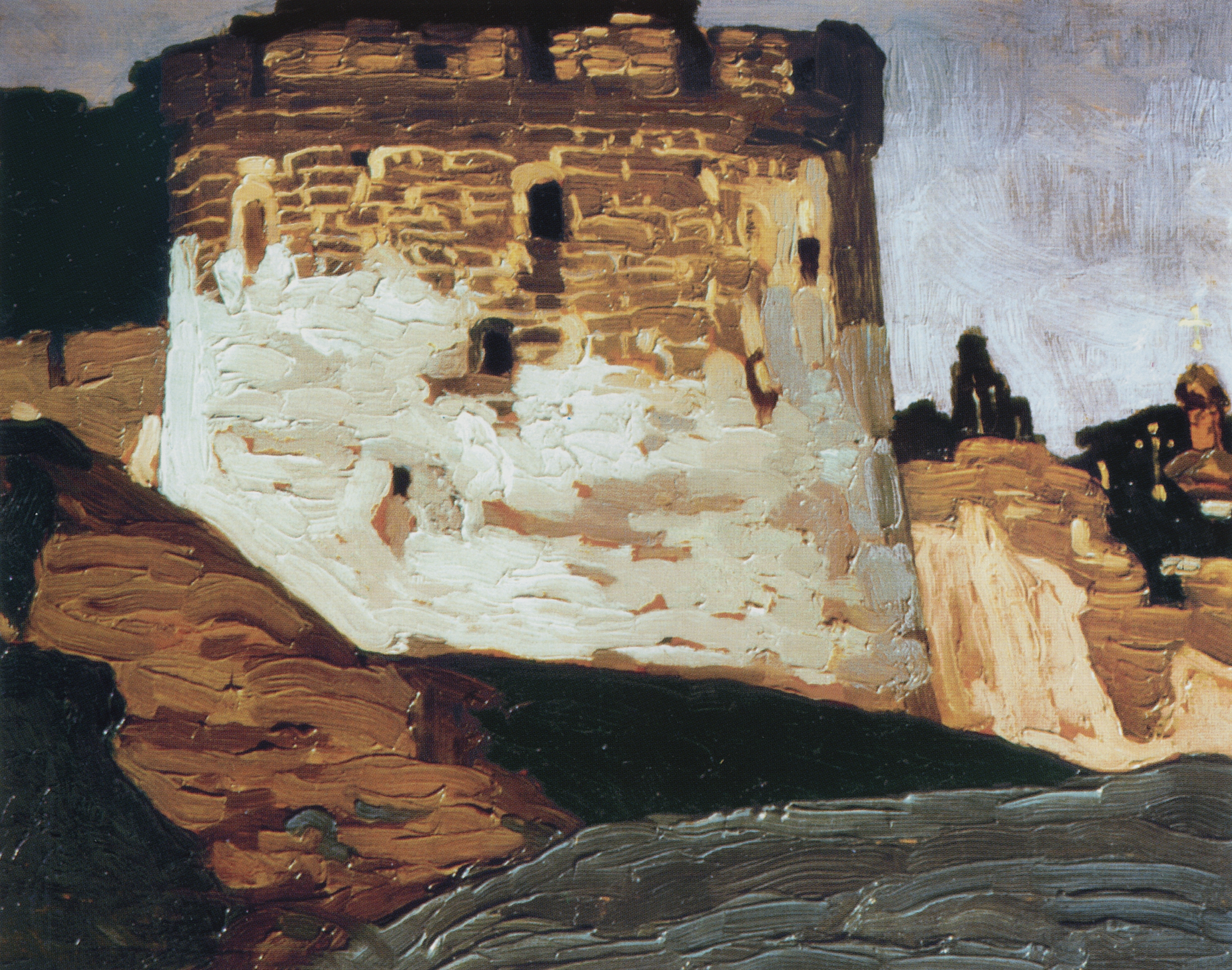 Рерих Н.. Печоры. Монастырские стены и башни. 1903