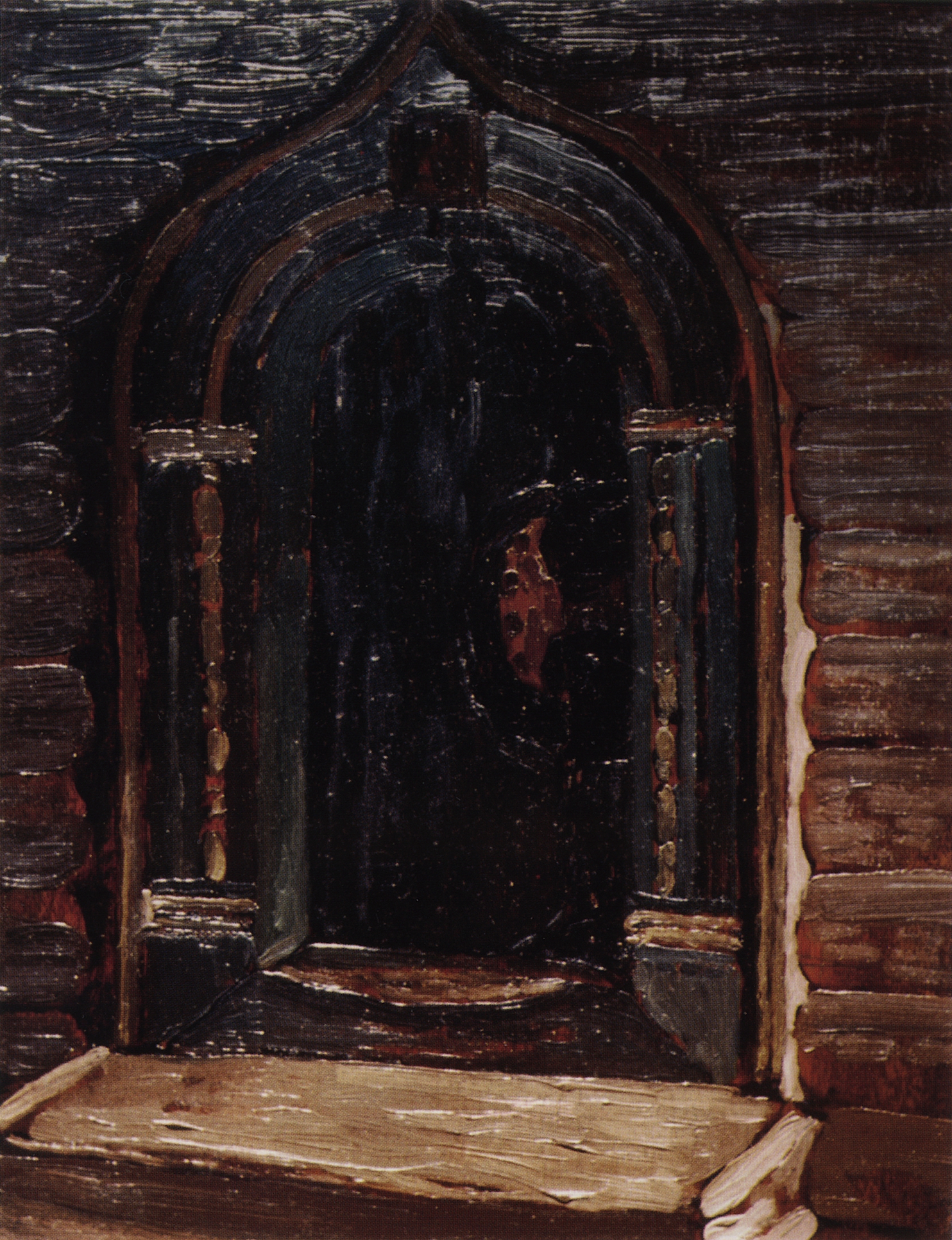 Рерих Н.. Ростов Великий. Дверь церкви на Ишне. 1903
