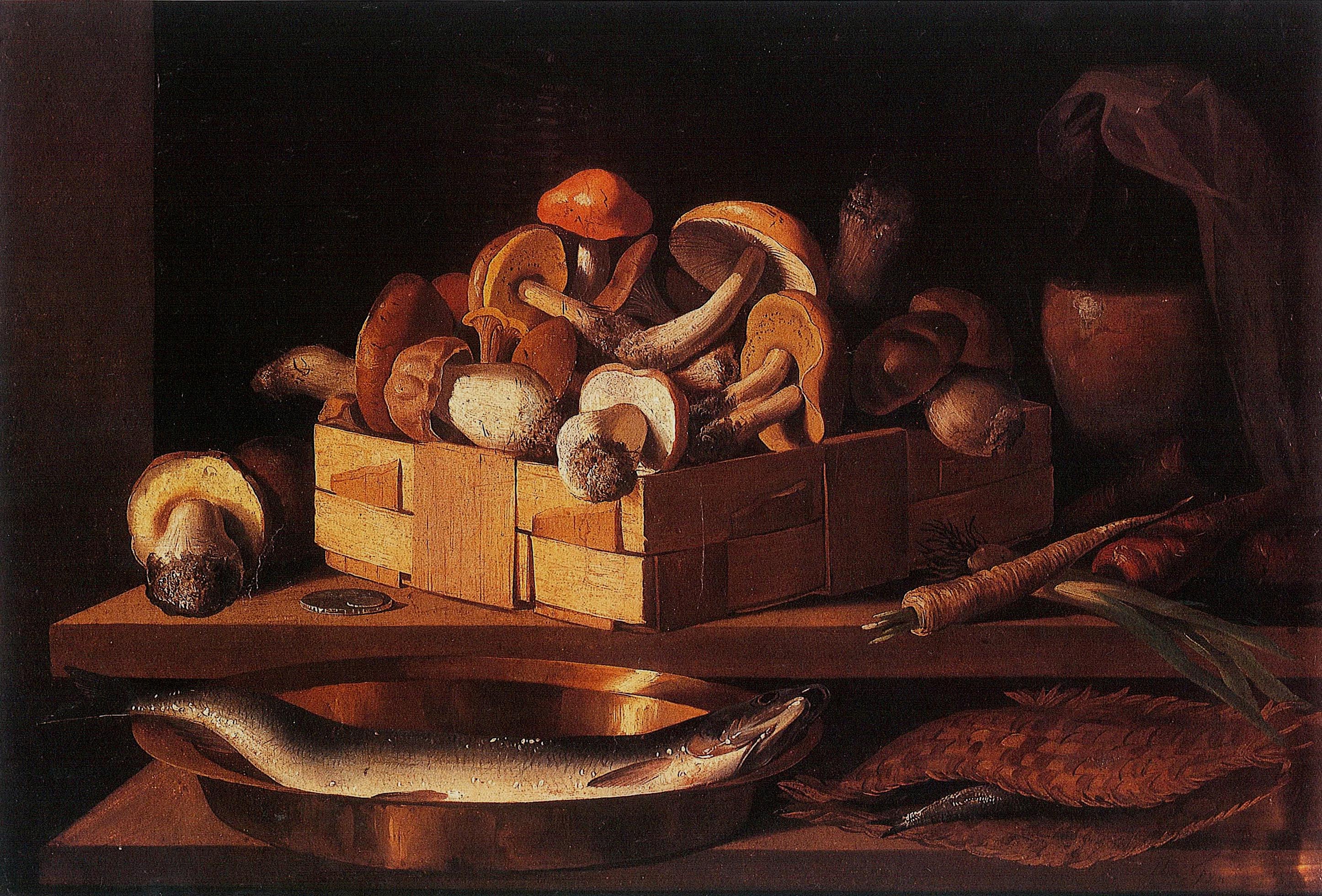 Хруцкий. Грибы, рыба и овощи . 1838