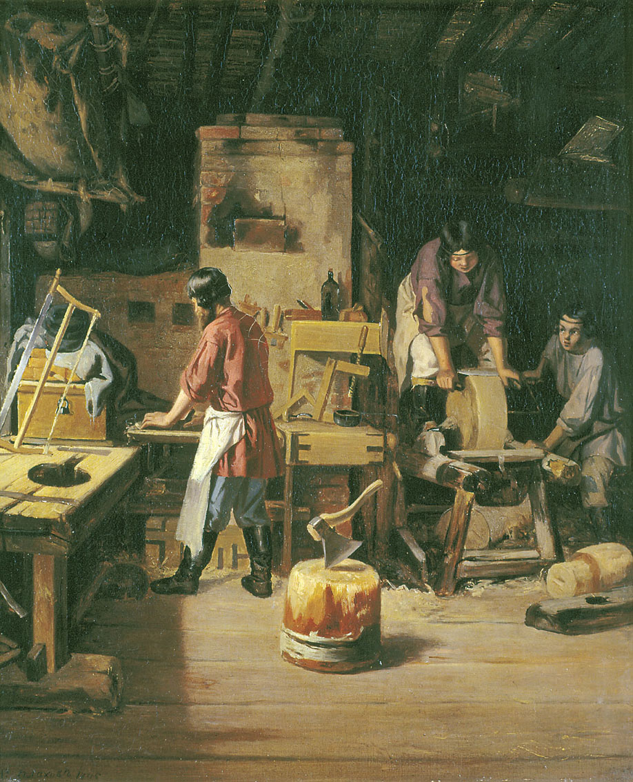 Плахов. В столярной мастерской. 1845