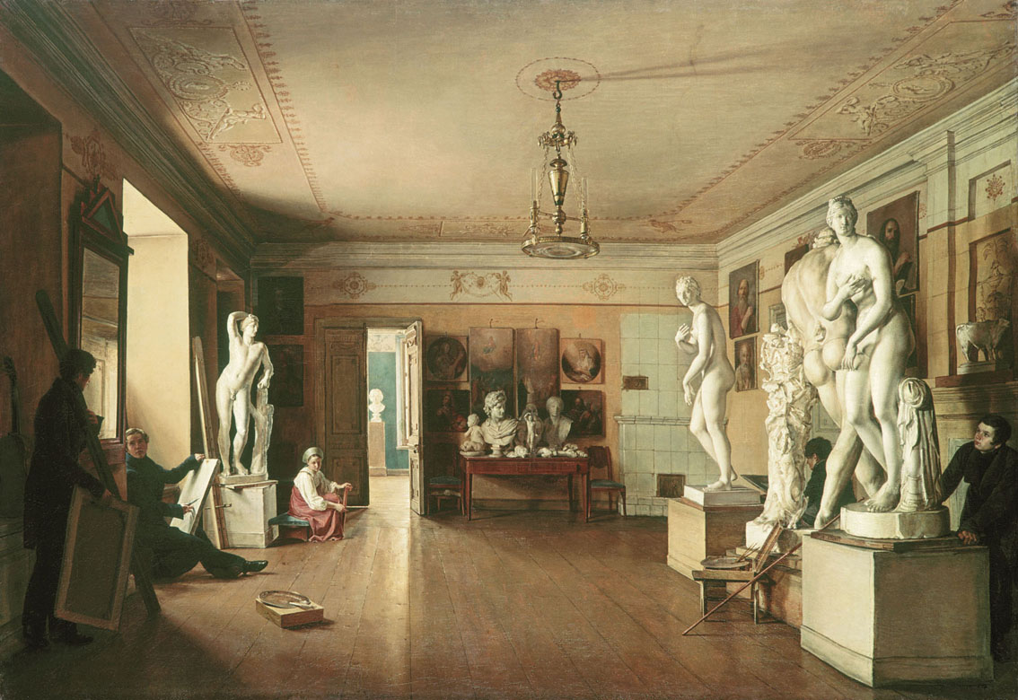 Алексеев А.. Мастерская художника А.Г. Венецианова в Петербурге. 1827