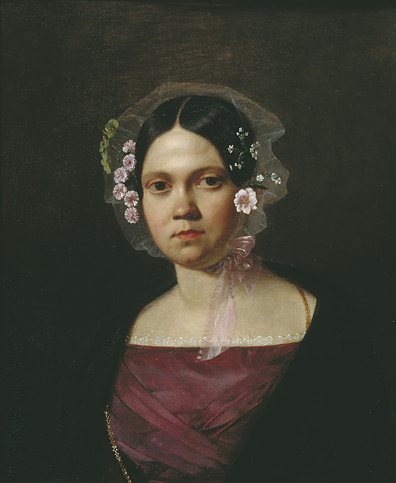 Васильев А.. Портрет Е.А. Аникеевой, сестры художника, в молодости. 1839