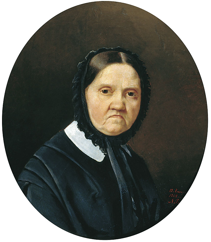 Васильев А.. Портрет Е.А. Аникеевой, сестры художника, в старости. 1864