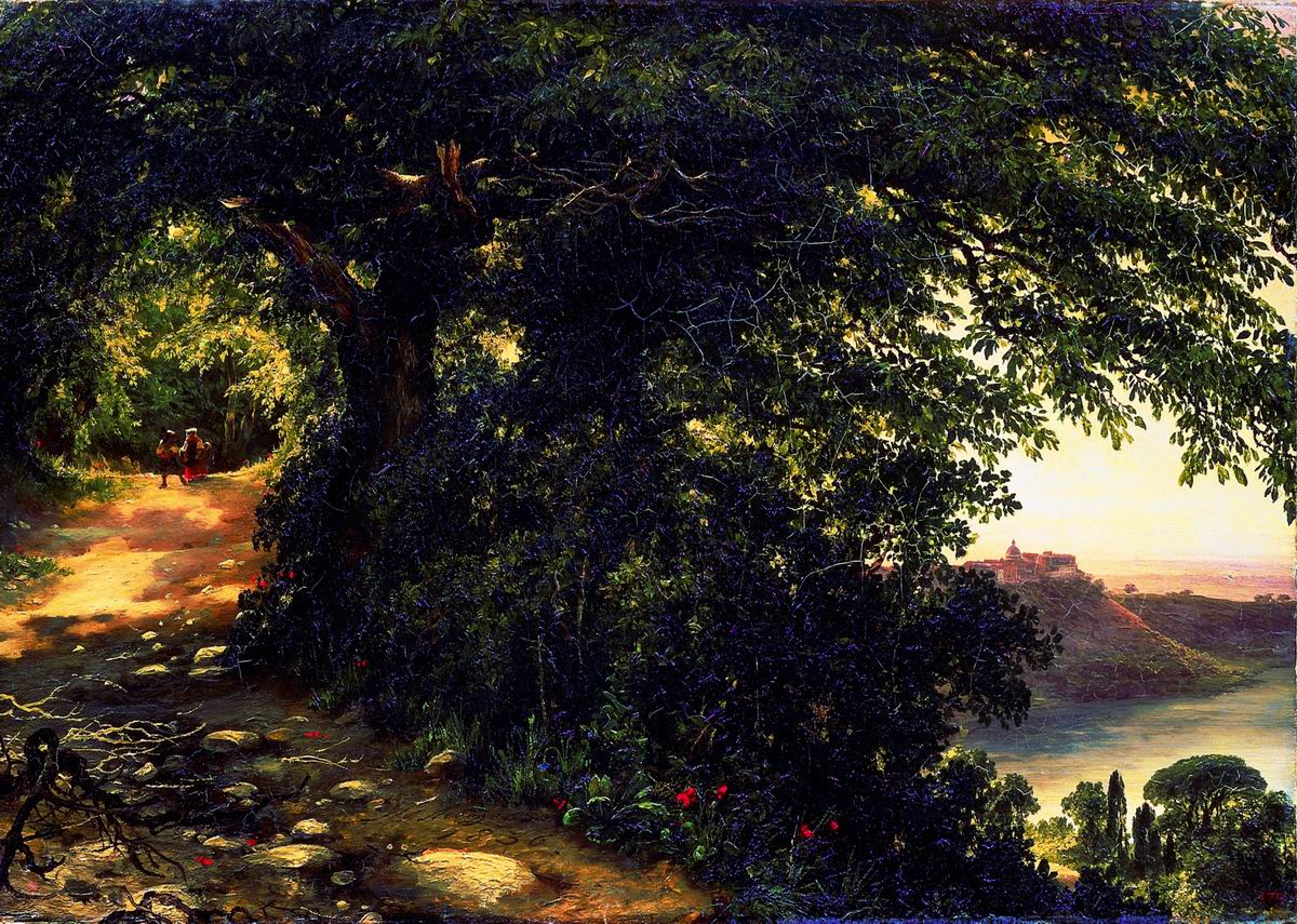 Лебедев М.. Вид Кастель-Гандольфо близ Рима. 1836