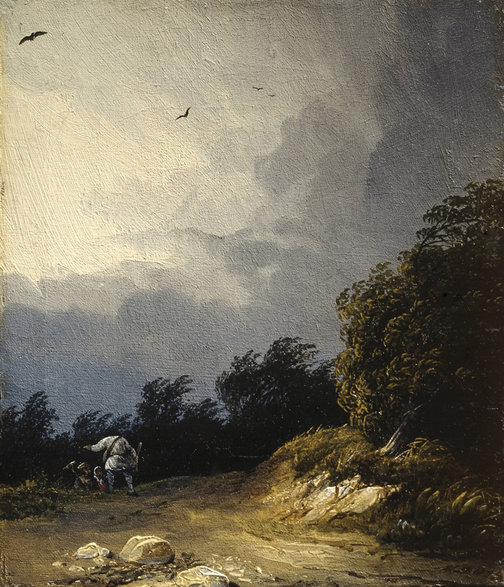 Лебедев М.. В ветреную погоду. 1833