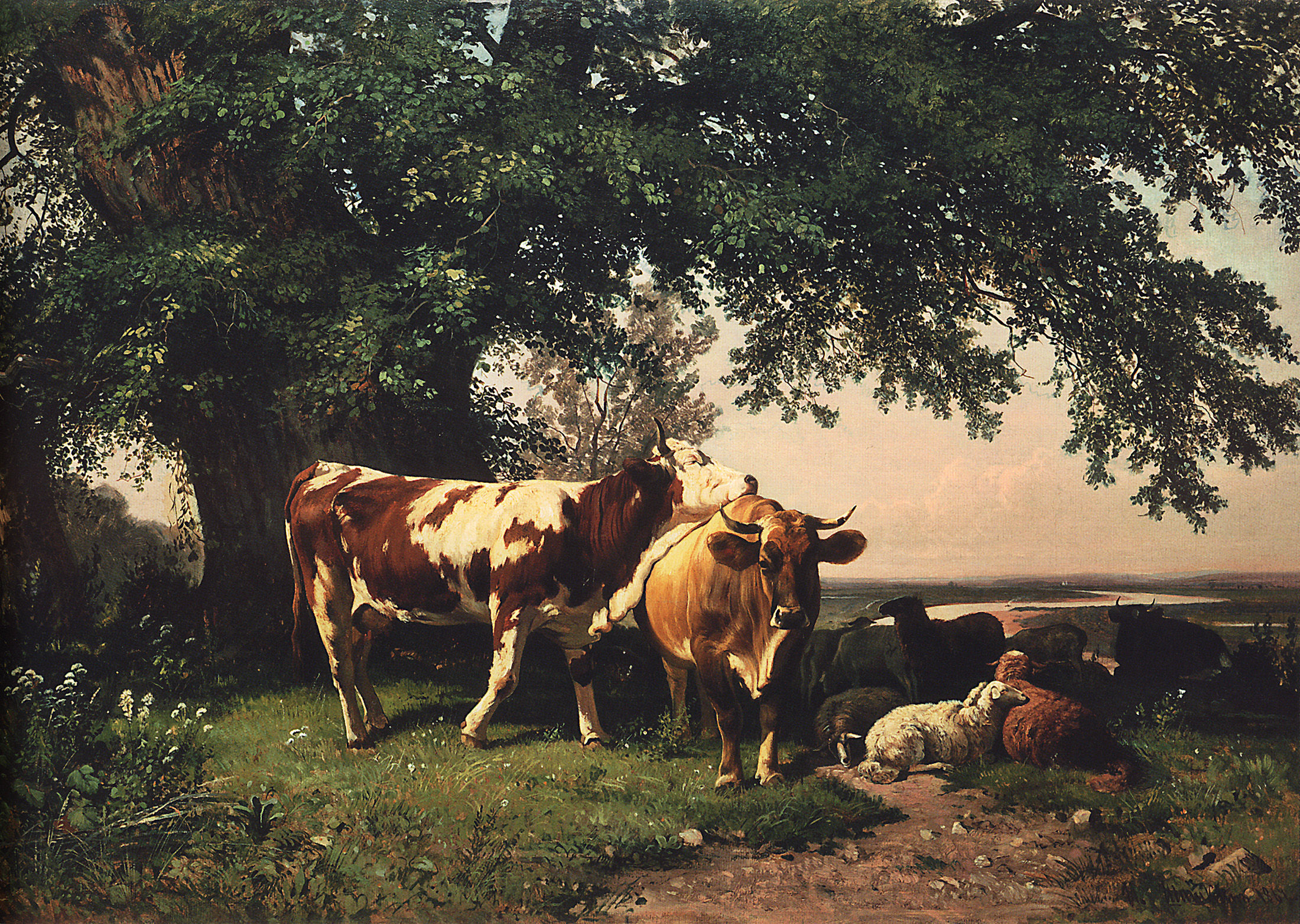 Шишкин. Стадо под деревьями. 1864