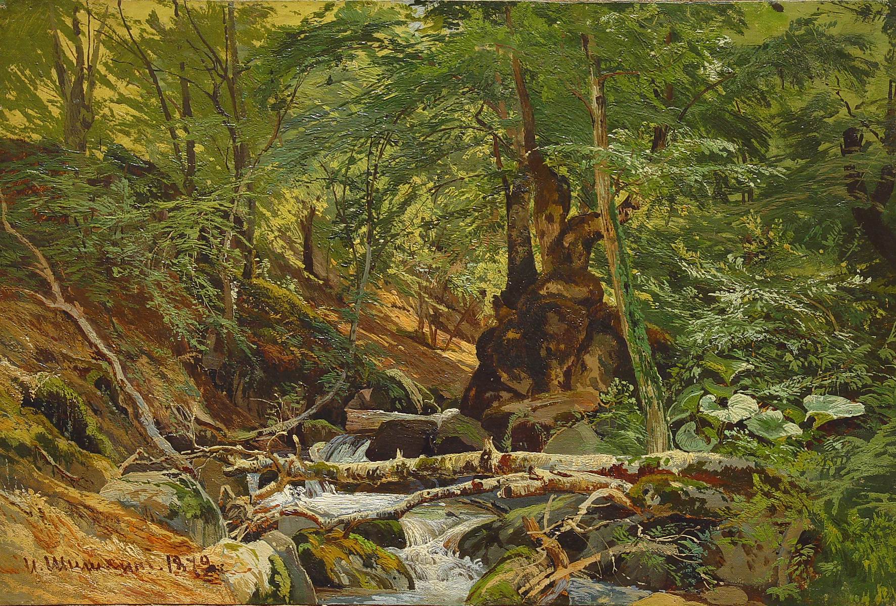 Шишкин. Лесной пейзаж. 1879