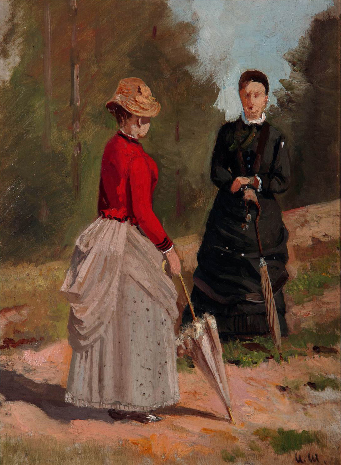 Шишкин. Две женские фигуры. 1880-е