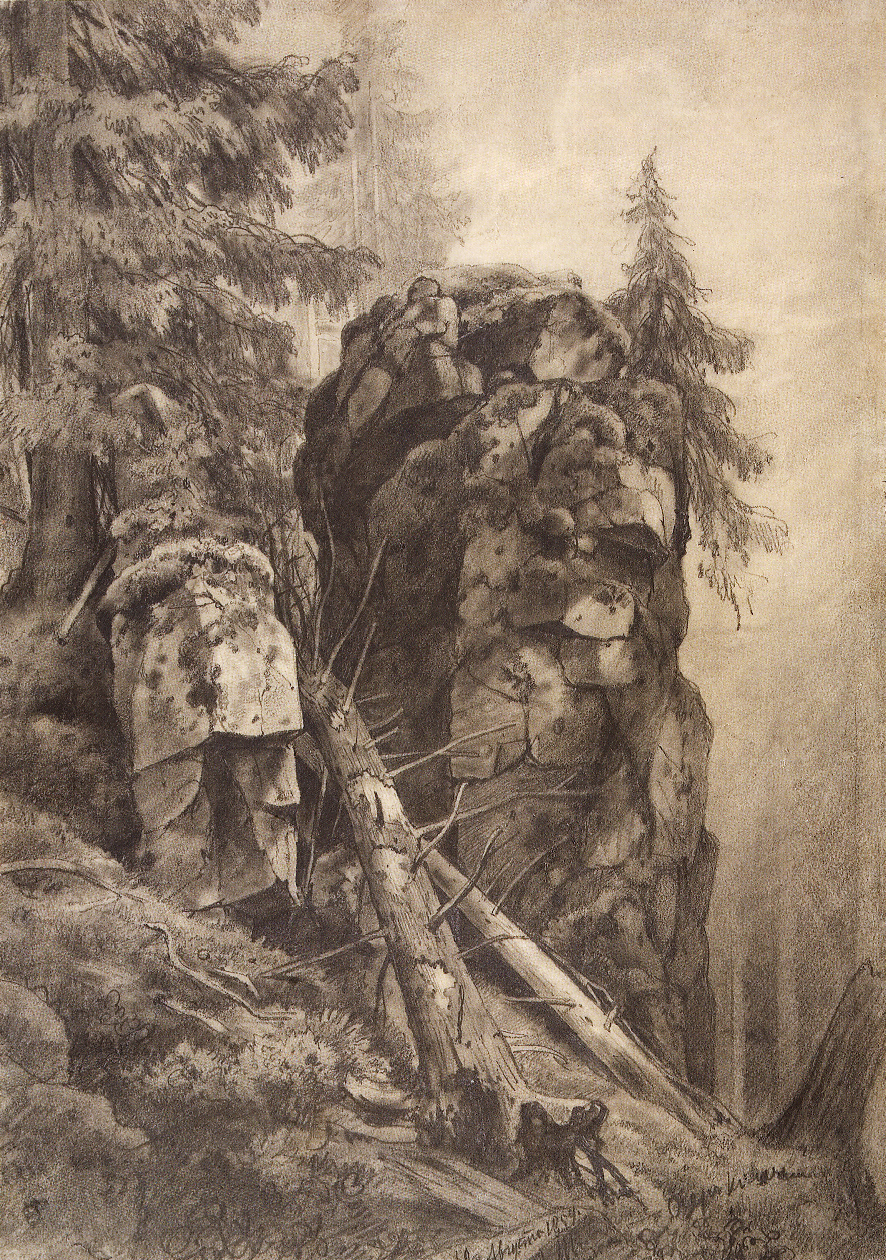 Шишкин. Скалы. 1859