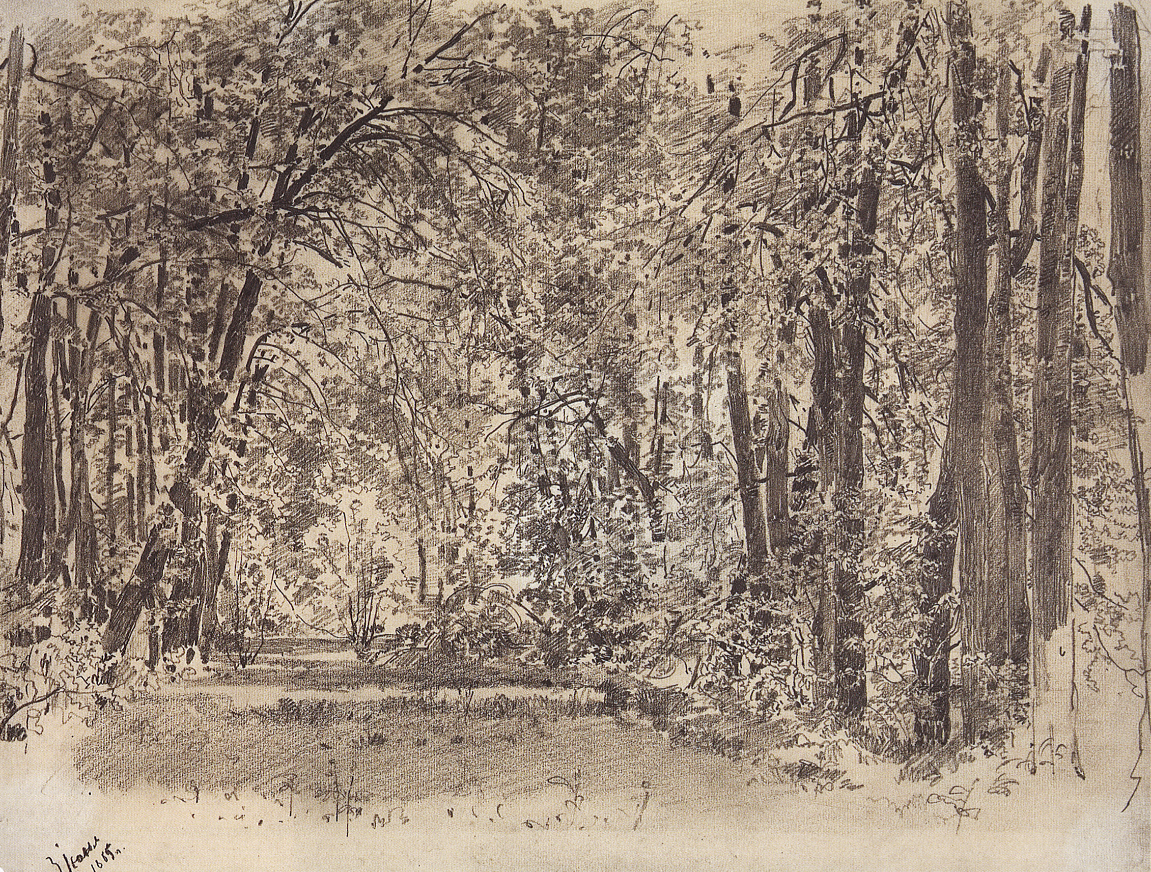 Шишкин. Аллея в старом парке. 1885