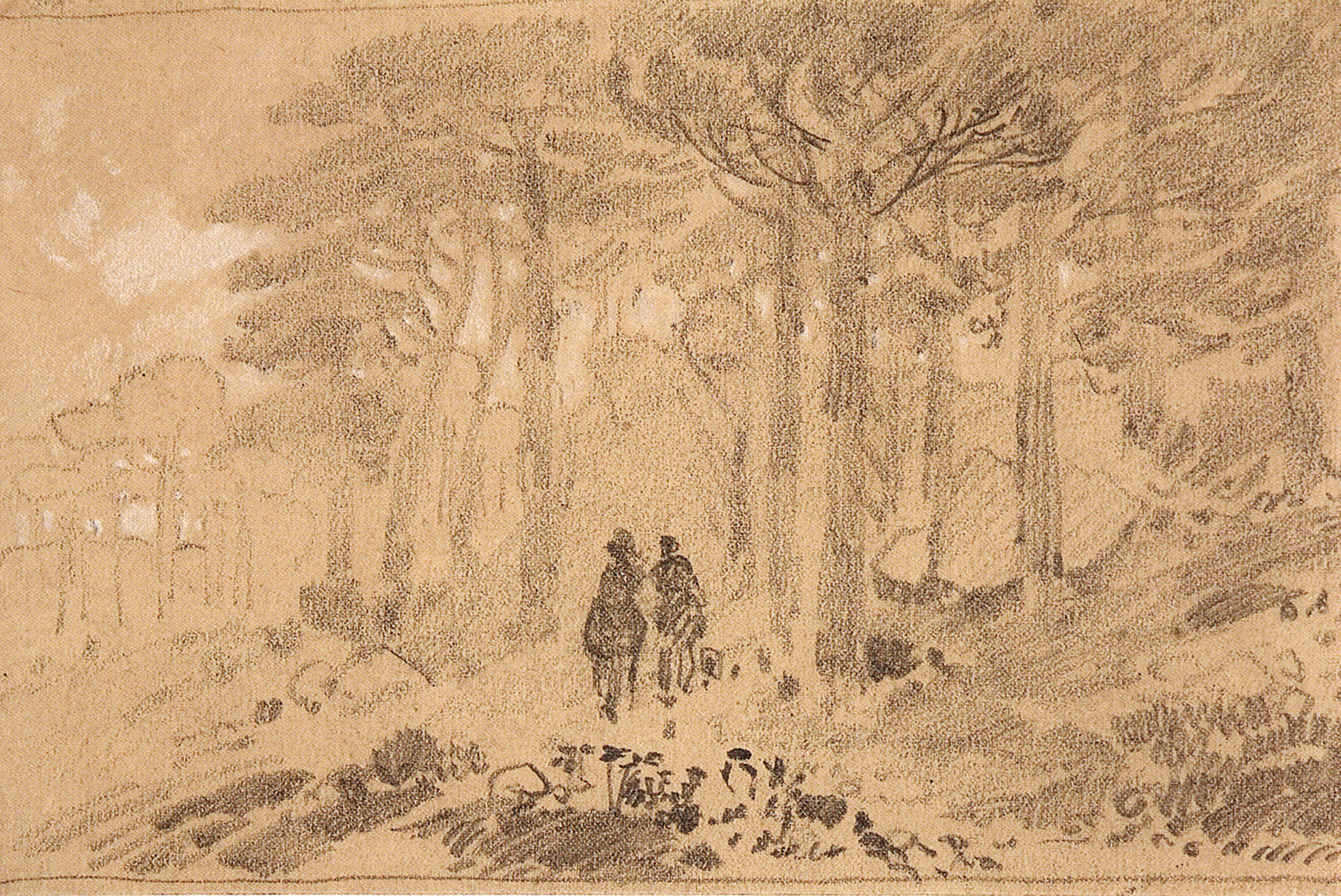 Шишкин. Двое в лесу. Конец 1880-х - начало 1890-х