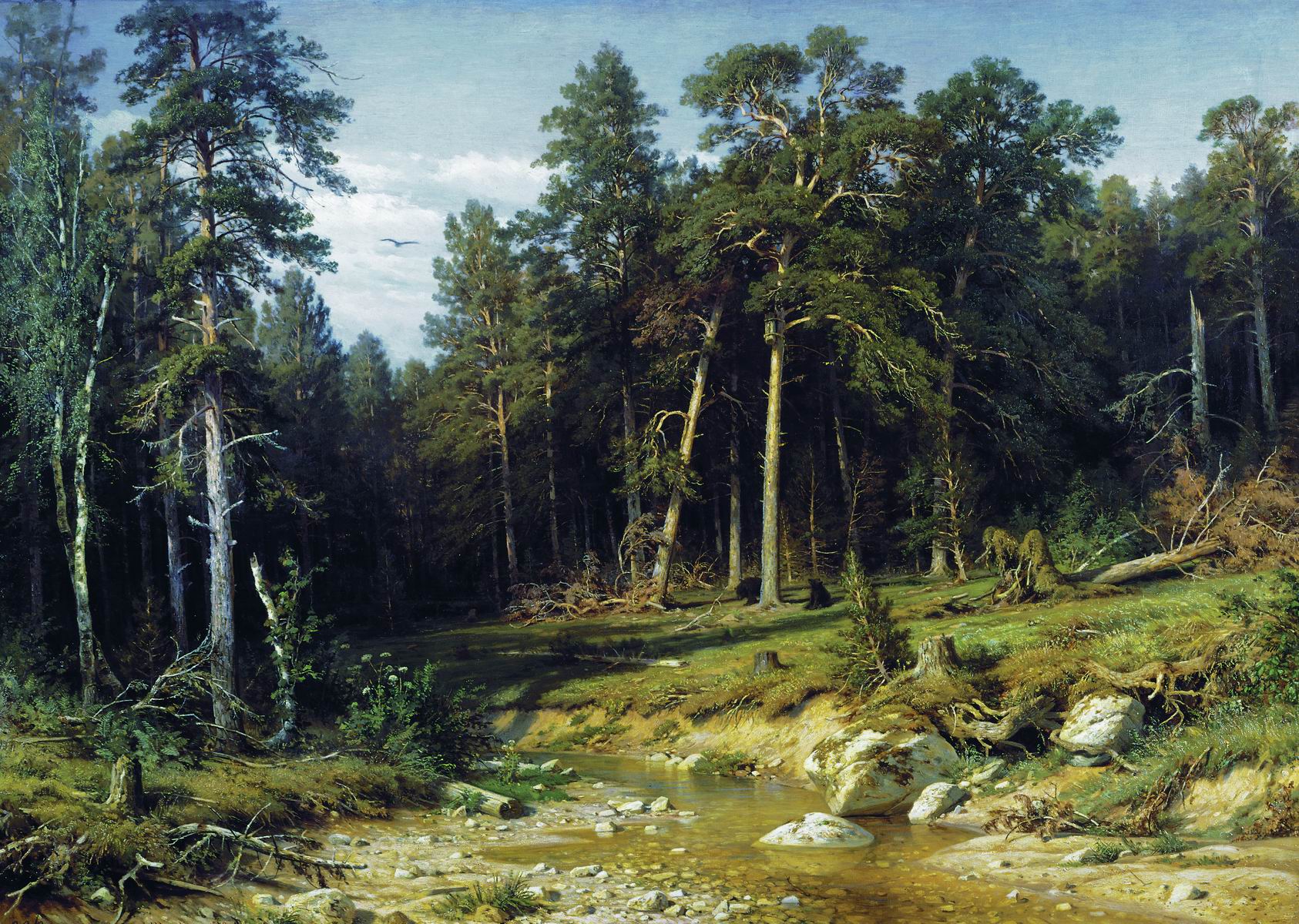 Шишкин. Сосновый бор. Мачтовый лес в Вятской губернии. 1872