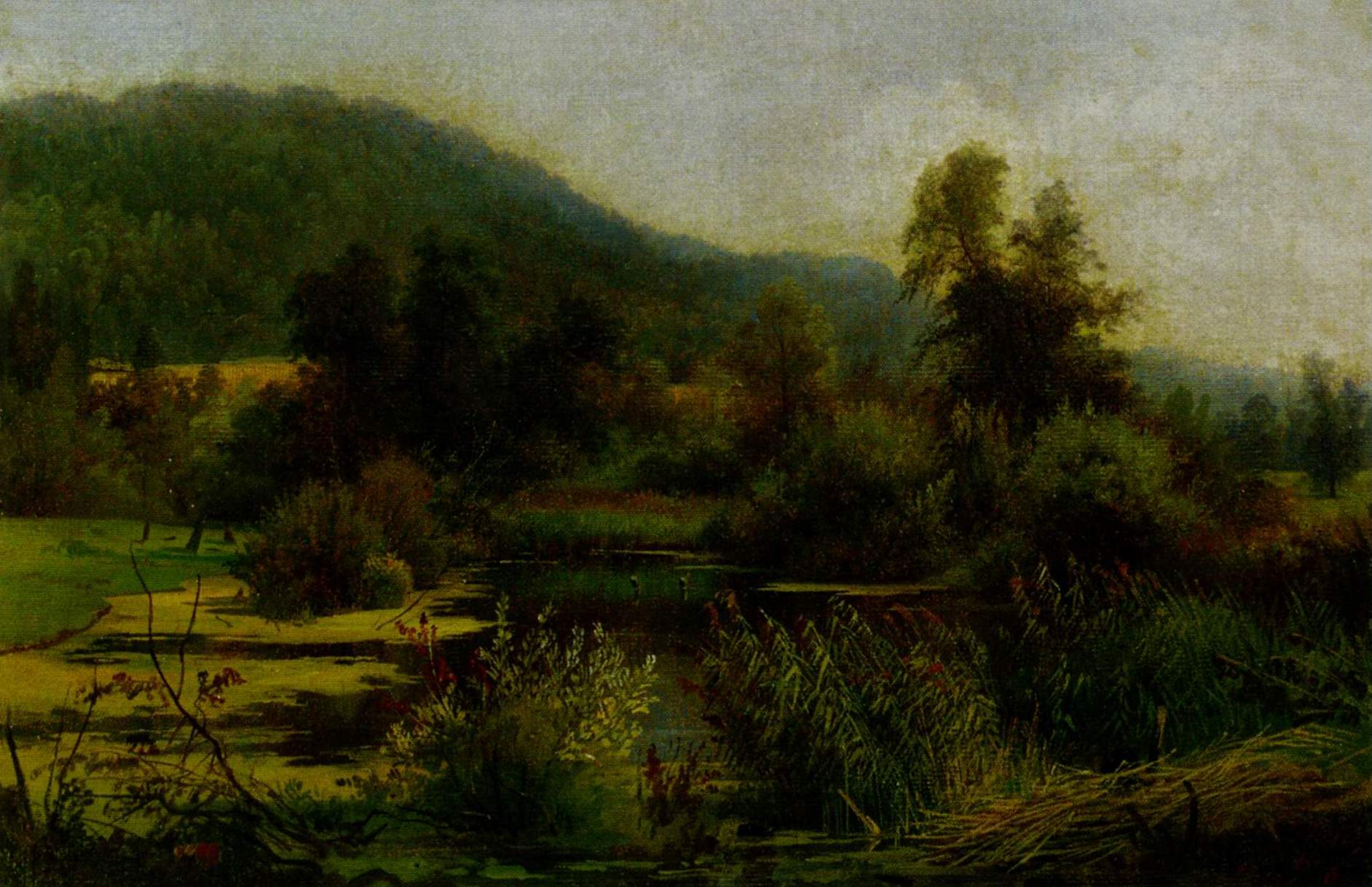 Шишкин. Лесное озеро. Пустынь. 1861