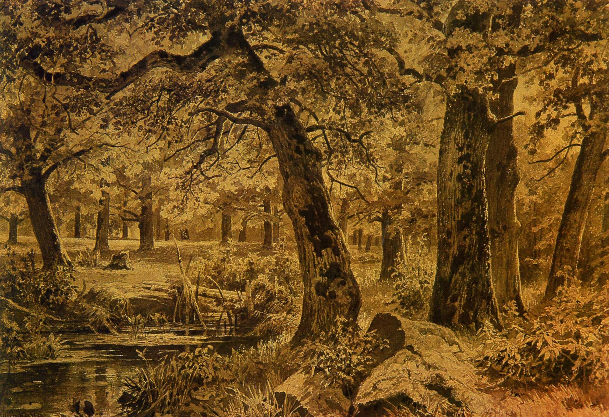 Шишкин. Лесной пейзаж. 1890 