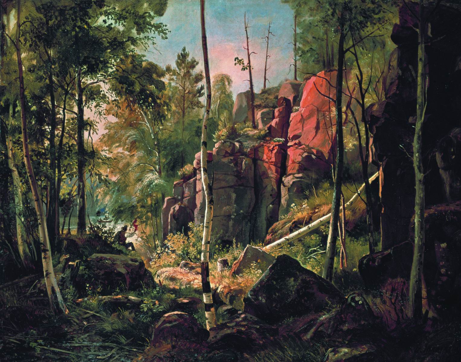 Шишкин. Вид на острове Валааме (Местность Кукко). 1859-1860