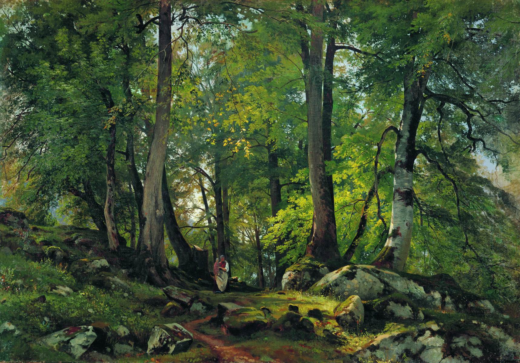 Шишкин. Буковый лес в Швейцарии. 1863-1864