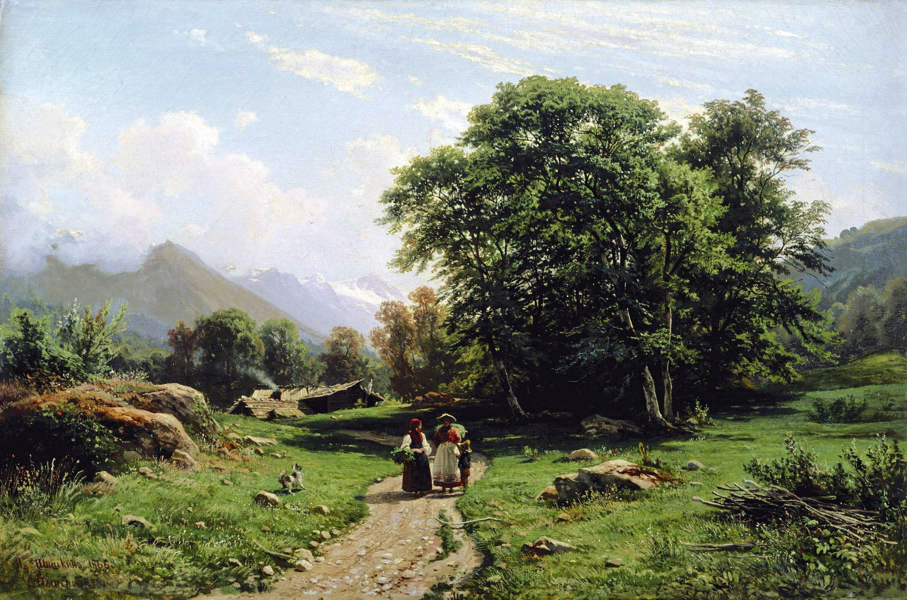 Шишкин. Швейцарскй пейзаж. 1866