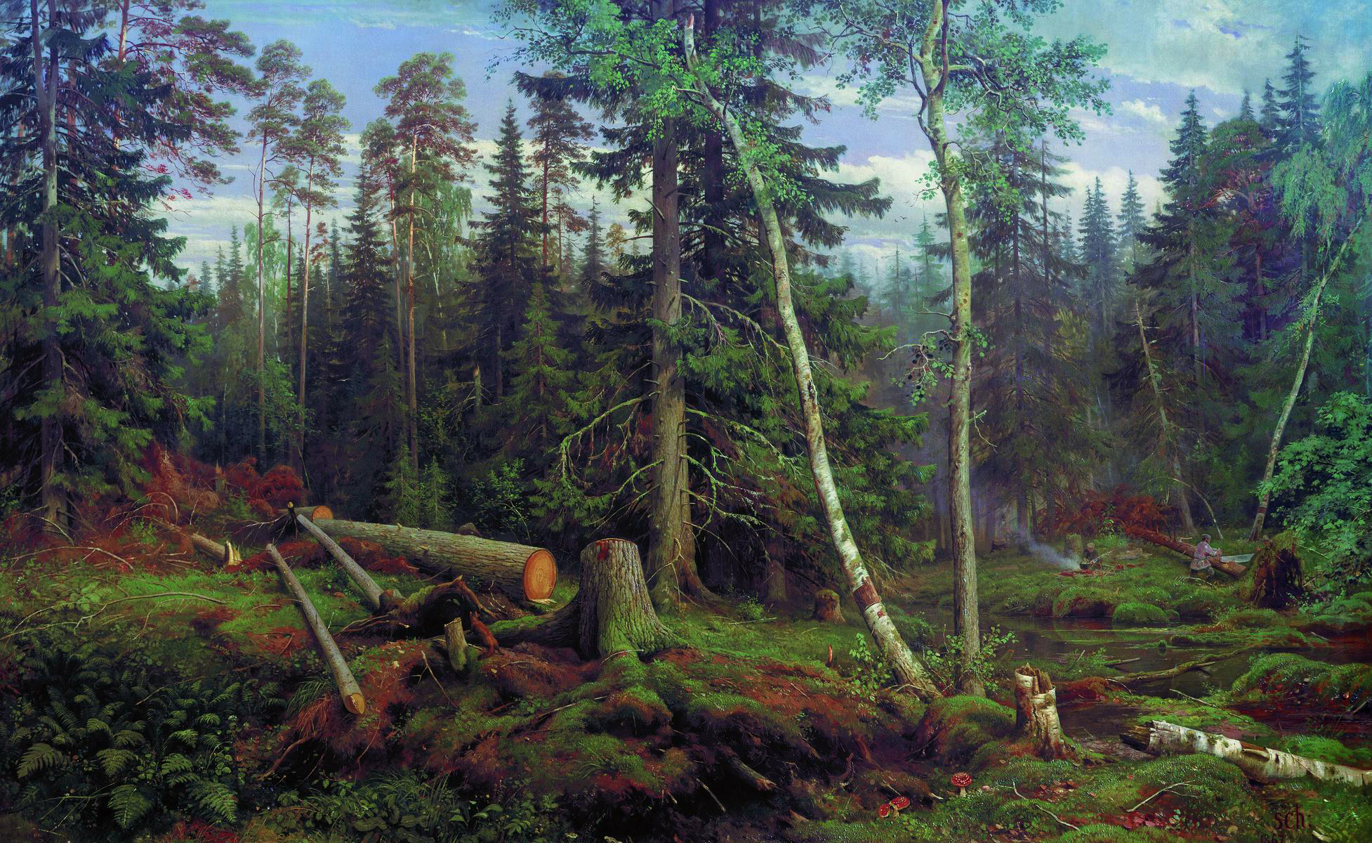 Шишкин. Рубка леса. 1867