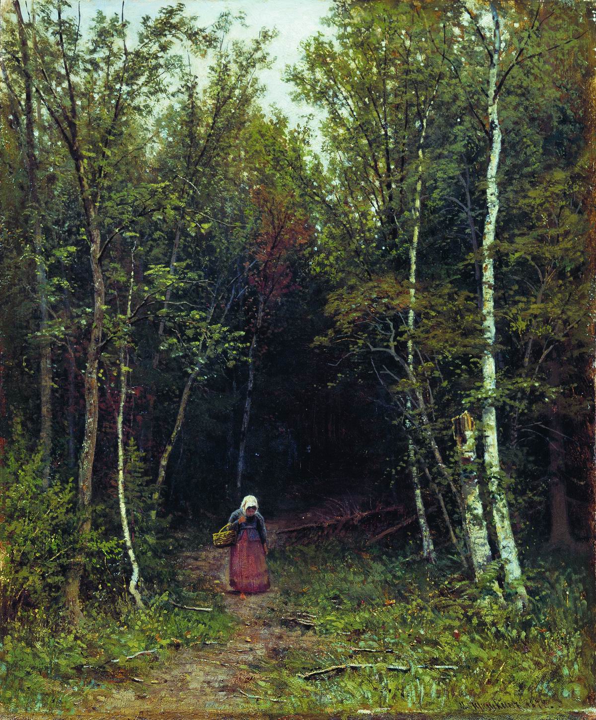 Шишкин. Пейзаж с фигурой. 1872
