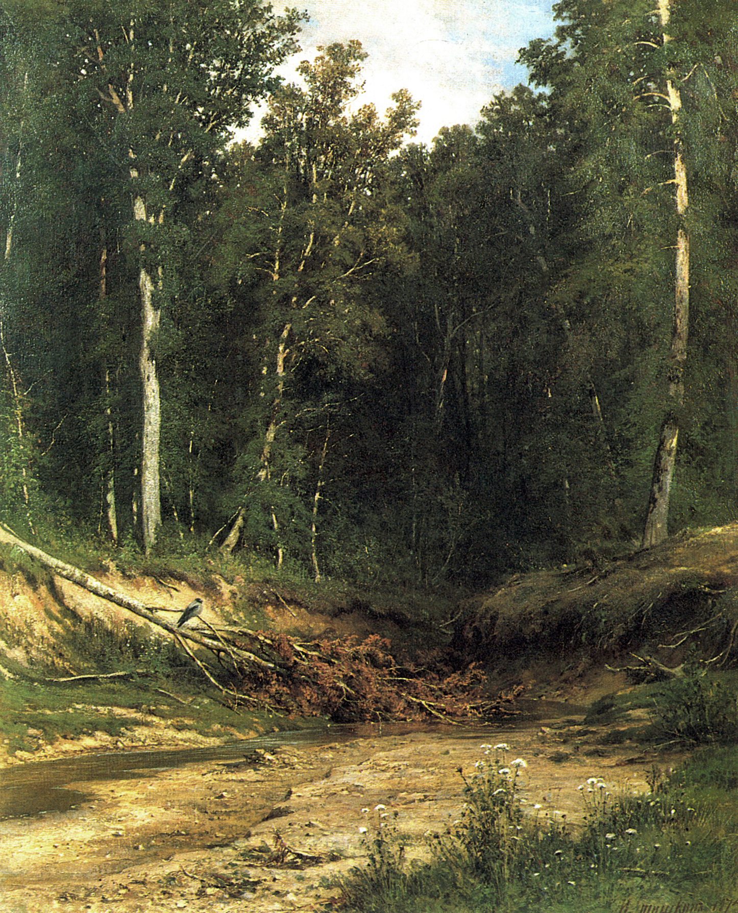 Шишкин. Лесной ручей (Чернолесье). 1874