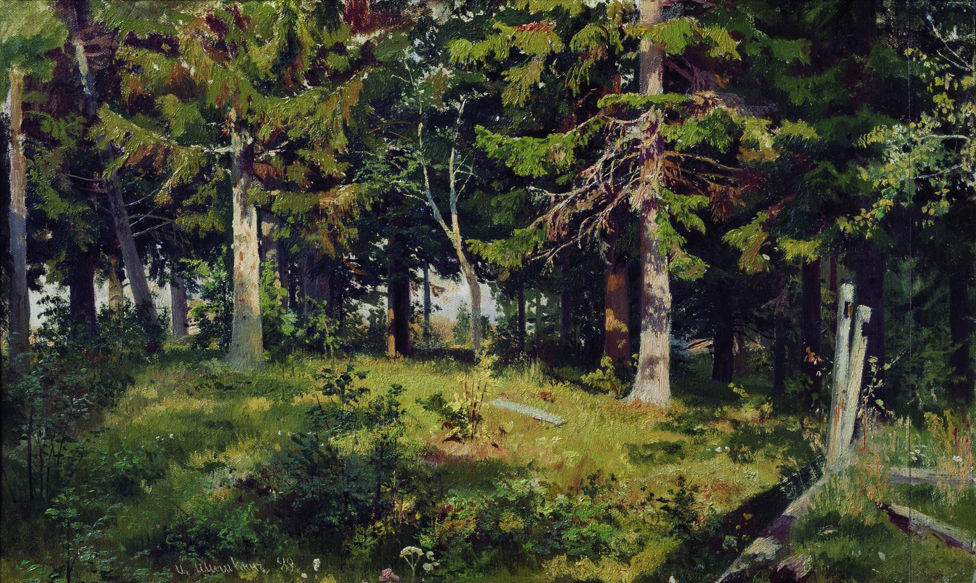 Шишкин. Поляна в лесу. 1889
