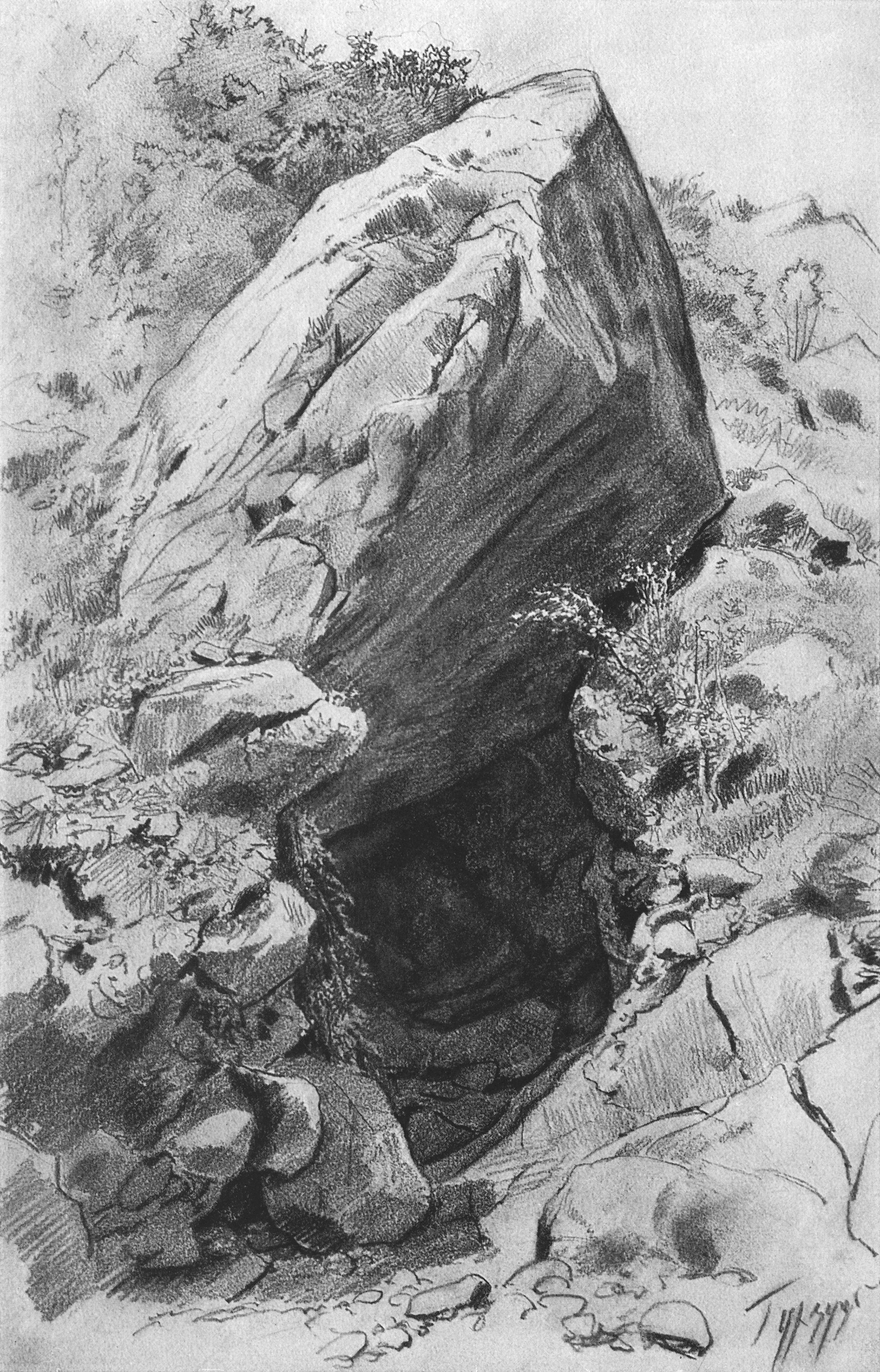 Шишкин. Пещера в Гурзуфе. 1879