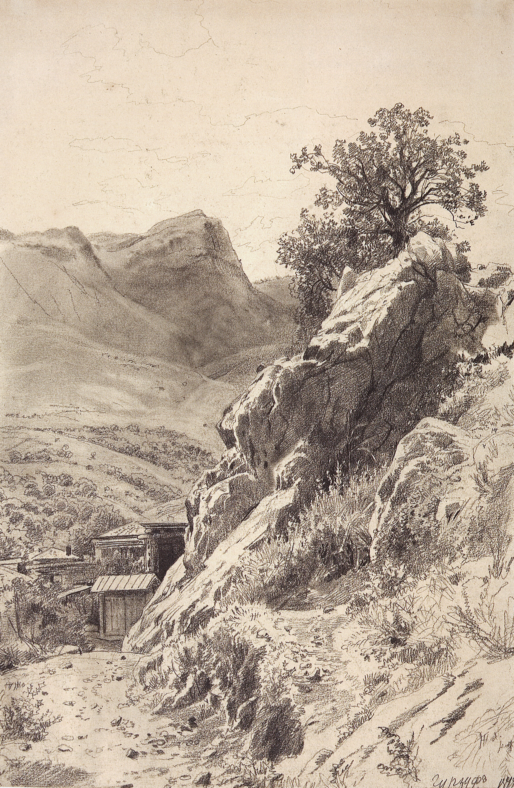 Шишкин. В горах Гурзуфа. 1879