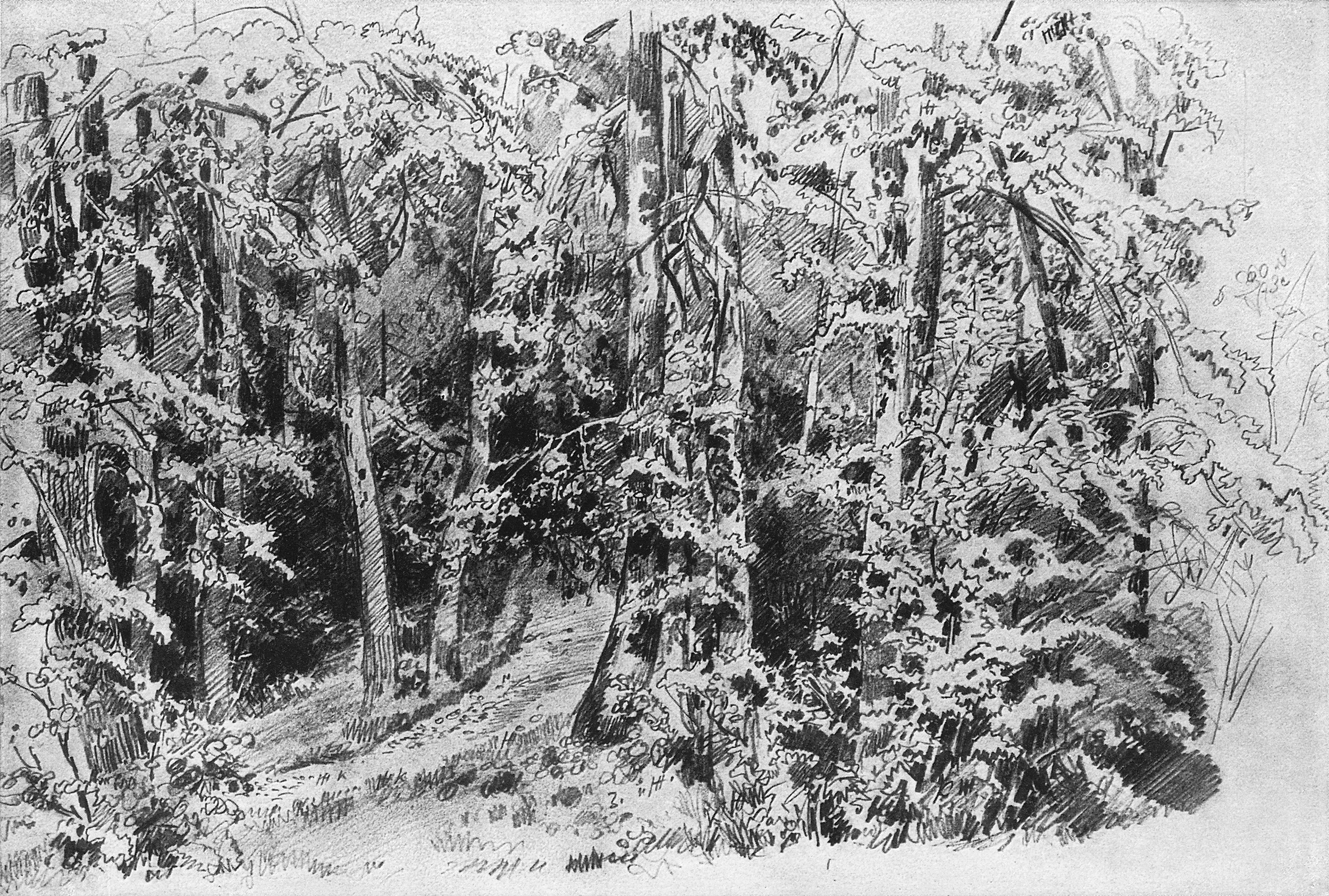 Шишкин. В лиственном лесу. 1880-е