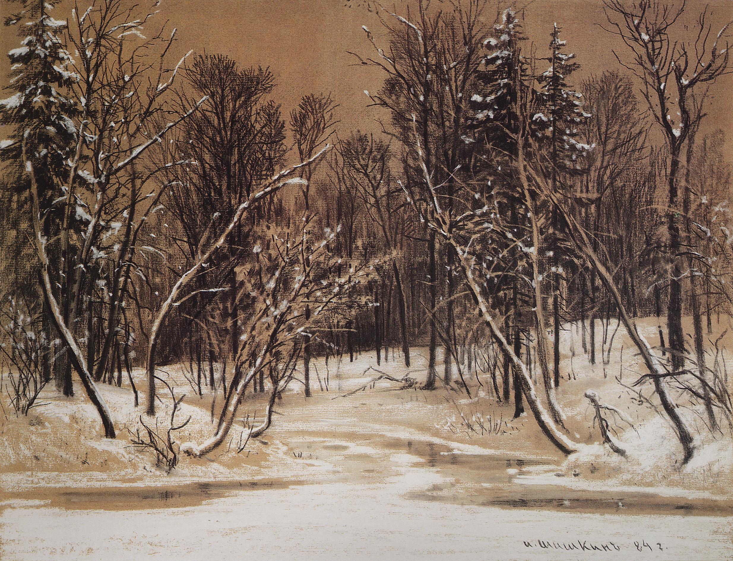 Шишкин. Лес зимой. 1884