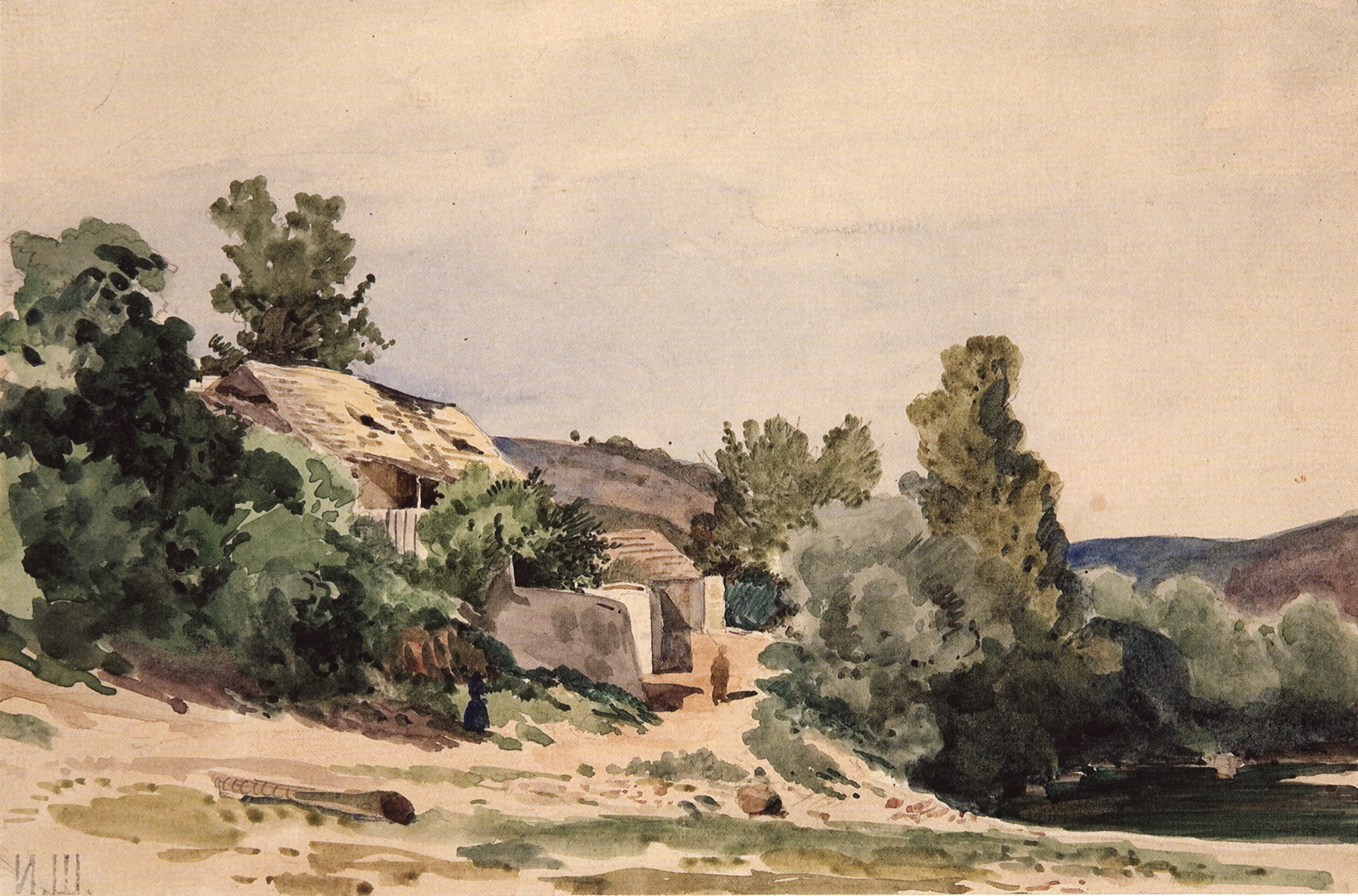 Шишкин. Пейзаж. Троя около Праги. 1862