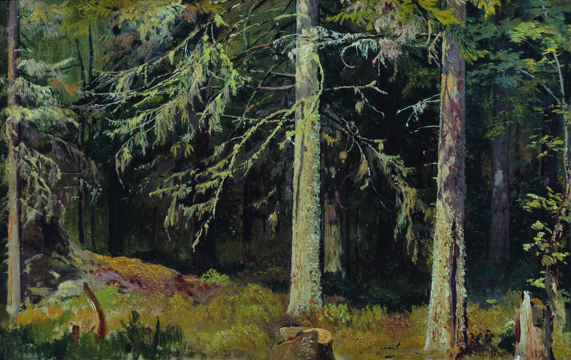 Шишкин. Еловый лес. 1890