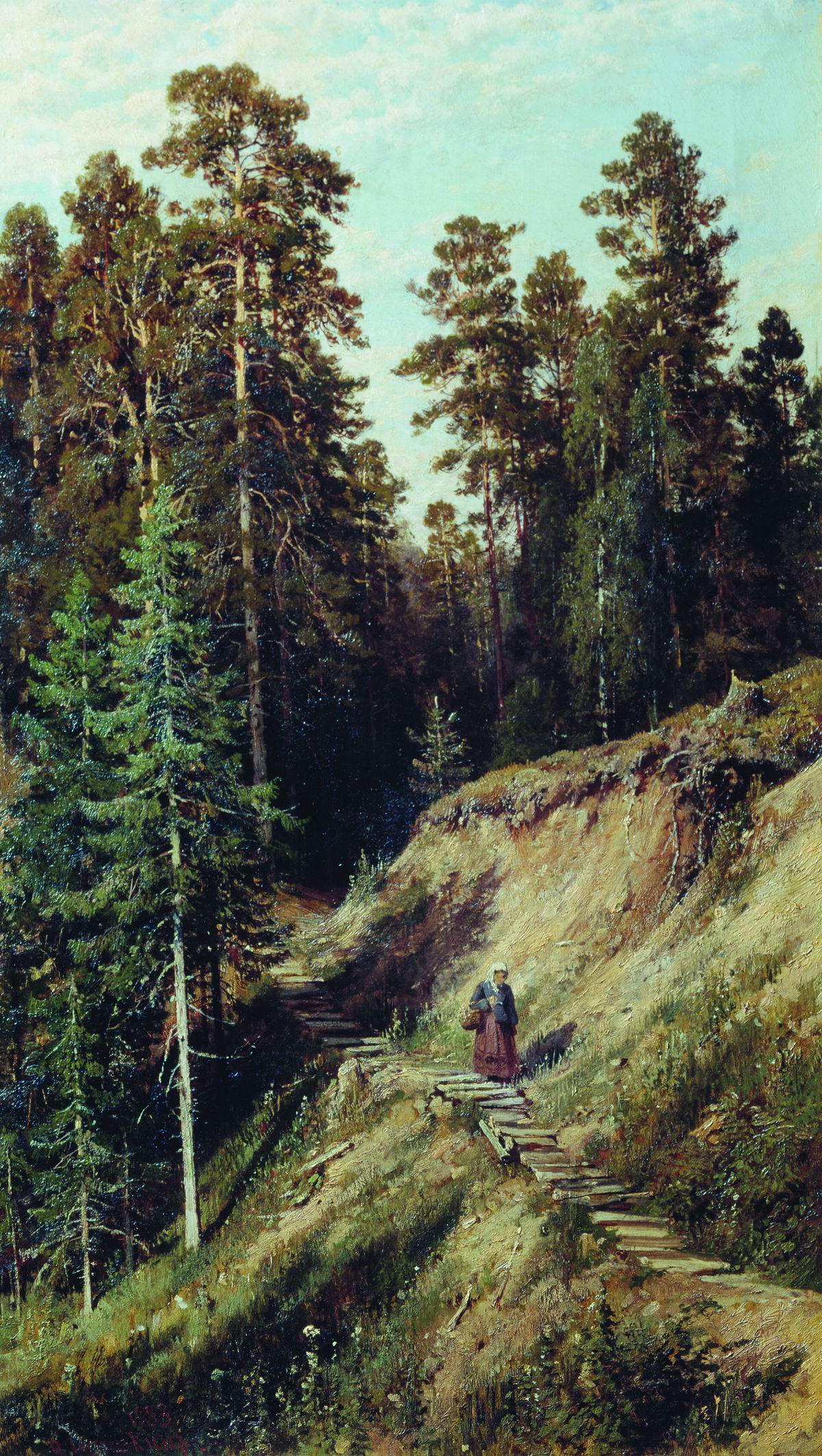 Шишкин. В лесу. Из леса с грибами. 1883